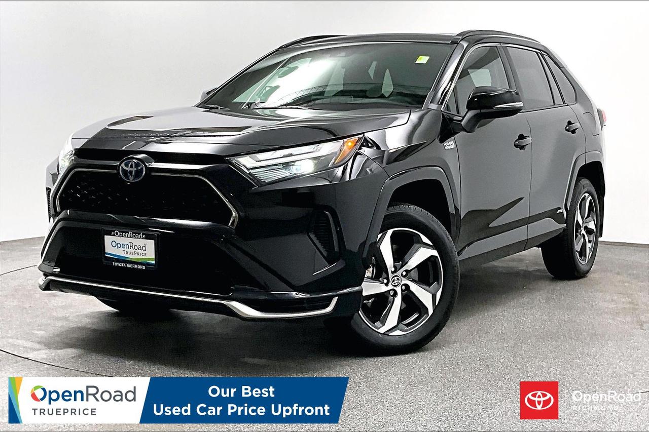 Clean Title, One Owner! If you are seeking the ultimate in performance, versatility, and electrified efficiency, this 2024 Toyota RAV4 Prime SE (Plug-in Hybrid) AWD is an exceptional find. This vehicle offers the best of both worlds: a powerful, engaging driving experience with impressive electric-only range for your daily city driving and a seamless gas-hybrid system for longer journeys. The SE trim features a well-appointed, modern interior and a sport-tuned suspension for confident, precise handling. With its advanced All-Wheel Drive, this SUV is ready to tackle any road condition with ease. Clean-title, fully inspected, and turn-key, this high-demand hybrid is ready to elevate your driving experience&mdash;message today to schedule your private viewing!   ___________________________________________________________________________________________________________________________________________  Buying a used car should be simple and stressfree  no guesswork, no negotiations  just the vehicles true price. Thats why were introducing OpenRoad TruePrice, a new way to buy used vehicles. One Price. TruePrice. Our best price upfront. At Openroad Toyota Richmond, we offer the best used car warranty in Metro Vancouver. Our used car warranty program includes 30 days or 2,000 kilometres Exchange Privilege, 90 Day Powertrain Coverage*, Mechanical & Safety Check of up to 210 Points and a clean title.   *90 Powertrain coverage will be offered at the discretion of management based on a case by case scenario.