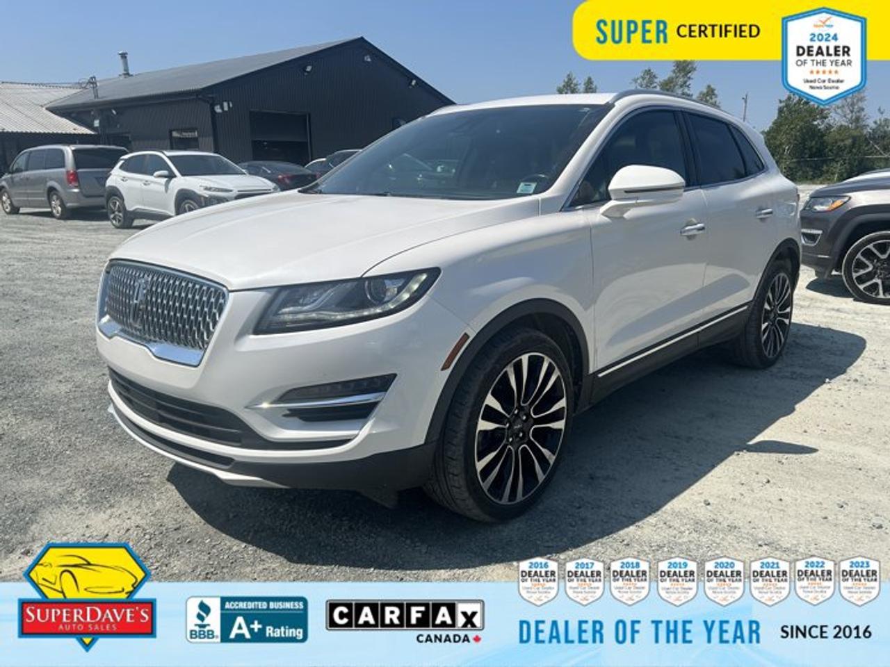 Step into comfort and confidence with this Super Certified 2019 Lincoln MKC Reserve   a refined SUV that blends premium features with everyday practicality. Finished in crisp white and riding on alloy wheels, this MKC delivers a composed drive thanks to its turbocharged 2.3L four-cylinder and responsive 6-speed automatic transmission, paired with all-wheel drive for sure-footed handling in changing conditions. With 104,160 km on the clock, its been well cared for and shows the kind of tenure you want in a used luxury crossover.<br><p>THE SUPER DAVES ADVANTAGE</p> <p>BUY REMOTE - No need to visit the dealership. Through email, text, or a phone call, you can complete the purchase of your next vehicle all without leaving your house!</p> <p>DELIVERED TO YOUR DOOR - Your new car, delivered straight to your door! When buying your car with Super Daves, well arrange a fast and secure delivery. Just pick a time that works for you and well bring you your new wheels!</p> <p>PEACE OF MIND WARRANTY - Every vehicle we sell comes backed with a warranty so you can drive with confidence.</p> <p>EXTENDED COVERAGE - Get added protection on your new car and drive confidently with our selection of competitively priced extended warranties.</p> <p>WE ACCEPT TRADES - We&rsquo;ll accept your trade for top dollar! We&rsquo;ll assess your trade in with a few quick questions and offer a guaranteed value for your ride. We&rsquo;ll even come pick up your trade when we deliver your new car.</p> <p>SUPER CERTIFIED INSPECTION - Every vehicle undergoes an extensive 120 point inspection, that ensure you get a safe, high quality used vehicle every time.</p> <p>FREE CARFAX VEHICLE HISTORY REPORT - If youre buying used, its important to know your cars history. Thats why we provide a free vehicle history report that lists any accidents, prior defects, and other important information that may be useful to you in your decision.</p> <p>METICULOUSLY DETAILED &ndash; Buying used doesn&rsquo;t mean buying grubby. We want your car to shine and sparkle when it arrives to you. Our professional team of detailers will have your new-to-you ride looking new car fresh.</p> <p>(Please note that we make all attempt to verify equipment, trim levels, options, accessories, kilometers and price listed in our ads however we make no guarantees regarding the accuracy of these ads online. Features are populated by VIN decoder from manufacturers original specifications. Some equipment such as wheels and wheels sizes, along with other equipment or features may have changed or may not be present. We do not guarantee a vehicle manual, manuals can be typically found online in the rare event the vehicle does not have one. Please verify all listed information with our dealership in person before purchase. The sale price does not include any ongoing subscription based services such as Satellite Radio. Any software or hardware updates needed to run any of these systems would also be the responsibility of the client. All listed payments are OAC which means On Approved Credit and are estimated without taxes and fees as these may vary from deal to deal, taxes and fees are extra. As these payments are based off our lenders best offering they may be subject to change without notice. Please ensure this vehicle is ready to be viewed at the dealership by making an appointment with our sales staff. We cannot guarantee this vehicle will be on premises and ready for viewing unless and appointment has been made.)</p>