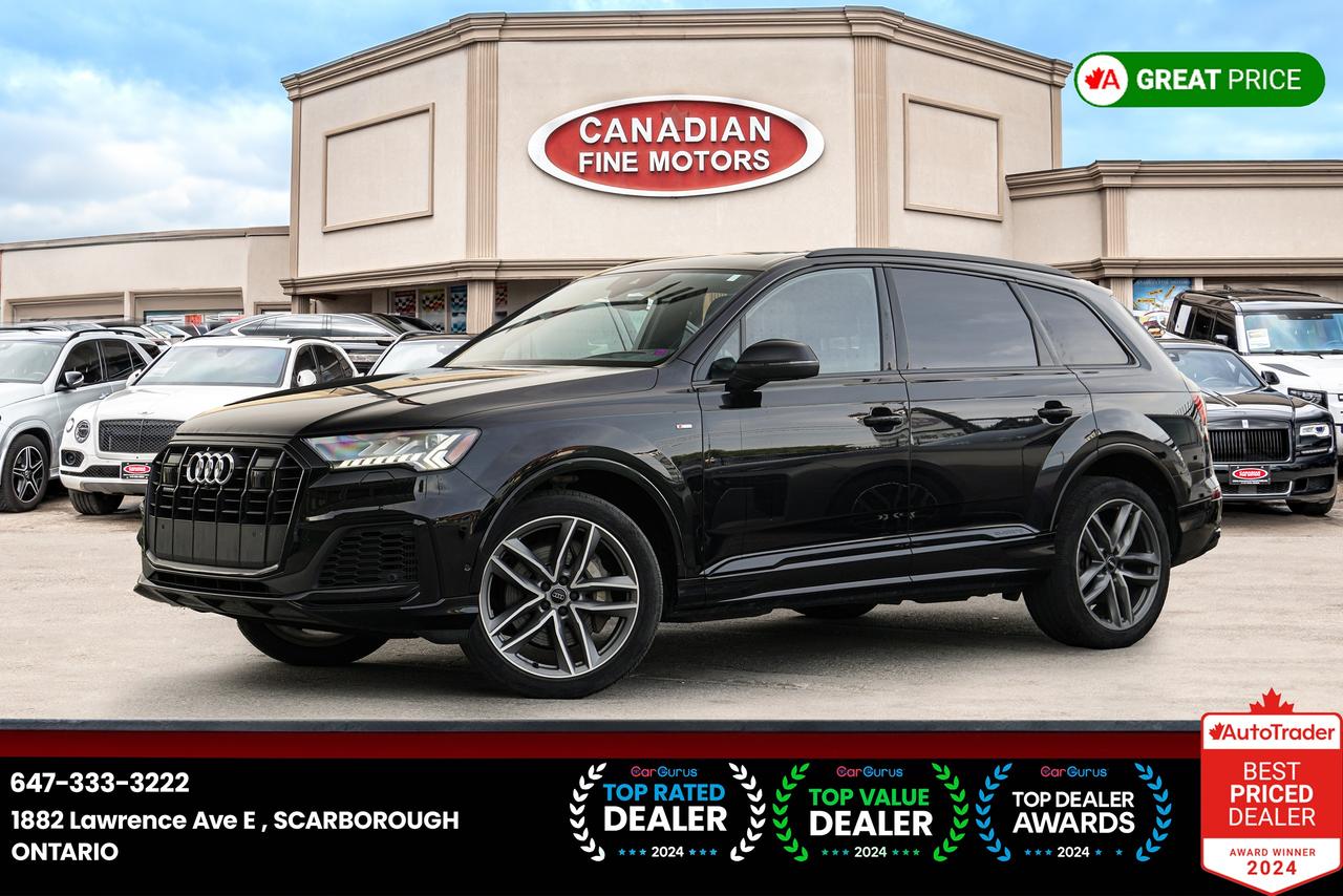 <p>ENJOY 6 MONTHS NO PAYMENT!!<br><br><br><br><br>AUDI INSPECTION AVAILABLE UPON REQUEST!!<br>***CARFAX VERIFIED UPON REQUEST***<br>,<br>BLACK OVER BLACK LEATHER INT,<br><br><br>BOSE SOUND SYSTEM, 7 PASSENGERS, HEADS-UP DISPLAY, NAVIGATION, PANORAMIC SUNROOF, HEATED SEATS, REAR, AIR CONDITIONING, CRUISE CTRL, CLIMATE CONTROL, TILT WHEEL, 360 BACKUP CAMERA, BLUETOOTH, TRACTION CONTROL, AND MORE!<br><br><br>PRICE EXCLUDES ALL APPLICABLE TAXES AND LICENSING. ALL VEHICLES, UNLESS OTHERWISE SPECIFIED CAN BE CERTIFIED FOR AN ADDITIONAL COST OF $695. OTHERWISE AS PER REGULATIONS THE VEHICLE IS NOT CERTIFIED NOT DRIVABLE.<br><br><br>**PRICE ADVERTISED ONLINE HAS A $1500 FINANCE PURCHASING CREDIT, CASH PRICE MAY DIFFER. PLEASE CONTACT THE DEALER FOR MORE INFORMATION ON CASH PURCHASE. *DO NOT REFER TO CALCULATE MY PAYMENT TAB FOR CASH PURCHASE. **<br><br><br>***FINANCING AVAILABLE**DEFERRAL OPTION AVAILABLE UP TO 6 MONTHS (NO PAYMENTS FOR 6 MONTHS)**INTEREST NOT INCLUDED IN DEFERRAL & EXTRA SUBJECT TO O.A.C</p>