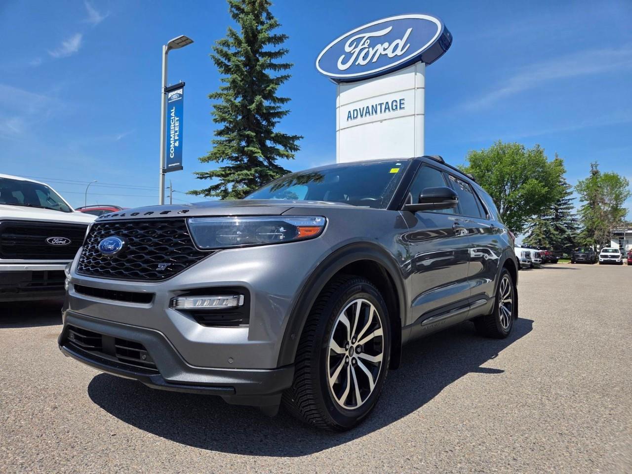 <p>Performance meets practicality in this 2022 Ford Explorer ST 4WD. Powered by a 3.0L EcoBoost V6, it delivers strong acceleration while offering the space and versatility of a three-row SUV. Featuring heated and cooled seats, navigation, remote start, and advanced driver-assist technology, it's built for drivers who want excitement behind the wheel without giving up everyday comfort.</p>