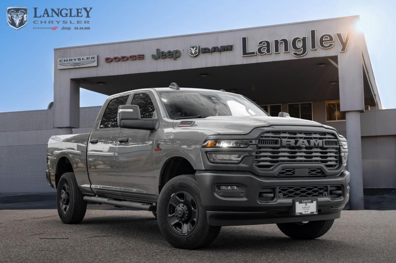 <p><strong>2026 Ram 3500 Tradesman 4x4 Crew Cab 6'4" Box</strong></p><p>A heavy-duty pickup engineered for demanding work with exceptional diesel power and rugged 4x4 capability.</p><ul><li><p>Engine: 6.7L Cummins High-Output Turbo Diesel</p></li><li><p>Horsepower: 430 hp</p></li><li><p>Torque: 1,075 lb-ft</p></li><li><p>Drivetrain: 4x4 with 8-speed automatic transmission</p></li><li><p>Max Towing Capacity: 36,610 lbs</p></li></ul><p>Come book a test drive at Langley Chrysler, conveniently located in Langley, British Columbia.</p>*All new vehicle purchases are plus the PDI accessory installs and any price increases provided by the manufacturer. For trucks the accessories will include wheel locks, spray-in liners, and mud flaps. For all other vehicles, wheel locks are standard, other equipment may apply. Confirm with the dealer.

<p>*All prices are net of all manufacturer incentives and/or rebates and are subject to change by the manufacturer without notice. All prices plus applicable taxes, applicable environmental recovery charges, documentation of $599 and full tank of fuel surcharge of $76 if a full tank is chosen.<br />Other items available that are not included in the above price:<br />Tire & Rim Protection and Key fob insurance starting from $599<br />Service contracts (extended warranties) for up to 7 years and 200,000 kms starting from $599<br />Custom vehicle accessory packages, mudflaps and deflectors, tire and rim packages, lift kits, exhaust kits and tonneau covers, canopies and much more that can be added to your payment at time of purchase<br />Undercoating, rust modules, and full protection packages starting from $199<br />Flexible life, disability and critical illness insurances to protect portions of or the entire length of vehicle loan?im?im<br />Financing Fee of $500 when applicable<br />Prices shown are determined using the largest available rebates and incentives and may not qualify for special APR finance offers. See dealer for details. This is a limited time offer.</p>
