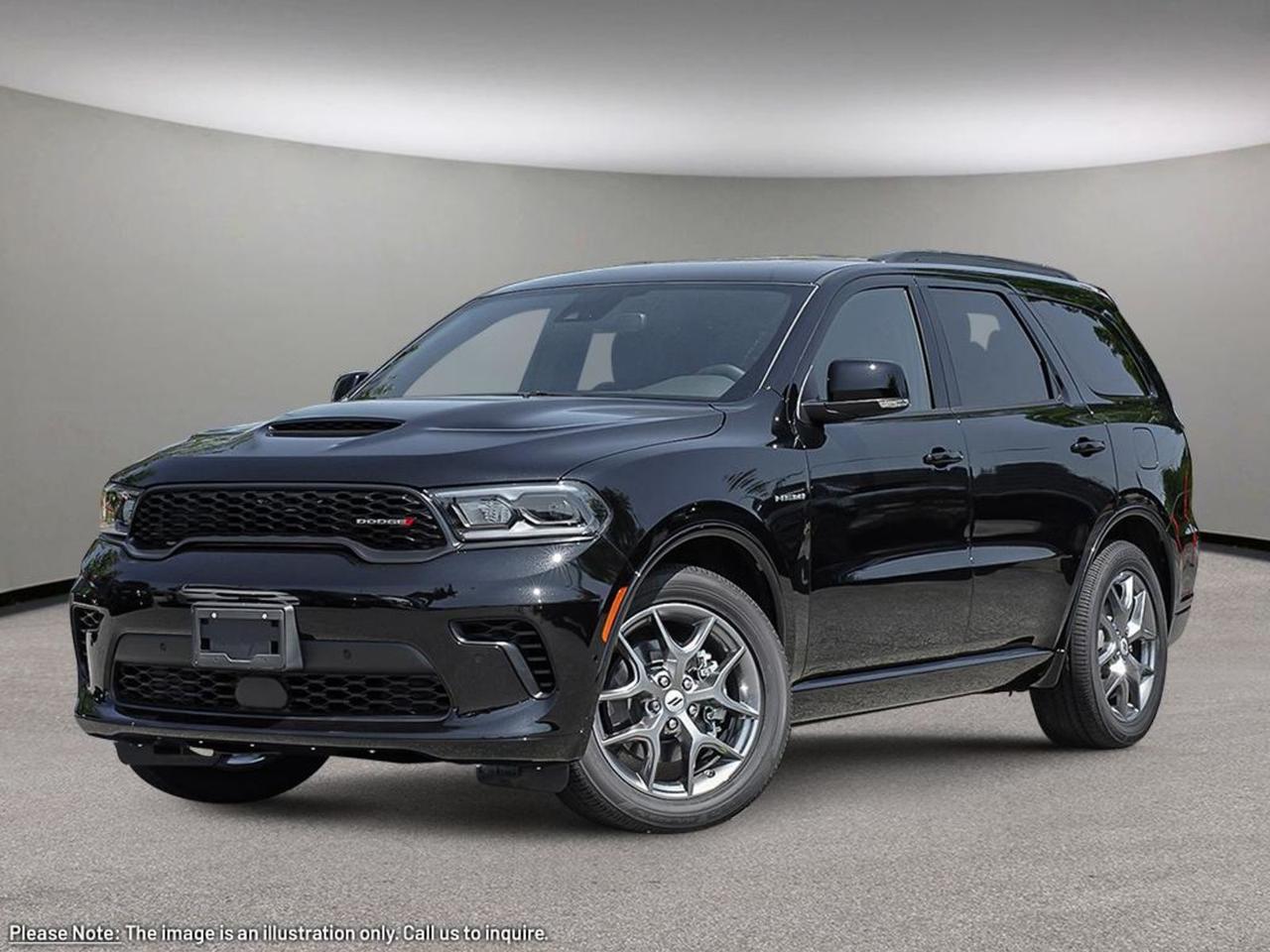 Discover the power and sophistication of the 2026 Dodge Durango GT HEMI V8 Plus AWD in stunning Black on Black. Powered by a robust 5.7L HEMI V8 engine paired with an 8-speed automatic transmission, this SUV delivers commanding performance with impressive towing capability via its Class IV hitch receiver and trailer brake control.Inside, enjoy luxurious leather-faced bucket seats with front ventilation and second-row heating, complemented by a premium Uconnect 5 NAV with a crisp 10.1 touchscreen. The Blacktop Package enhances its aggressive style with gloss black accents, while advanced features like adaptive cruise control, full-speed forward collision warning, and blind-spot monitoring with trailer detection keep you safe and confident on every drive.With seating for six, a panoramic power sunroof, dual-zone climate control, and cutting-edge connectivity including wireless charging and multiple USB ports, the Durango GT HEMI V8 Plus is designed to elevate every journey. Experience rugged capability and refined comfort wrapped in head-turning styletest drive the 2026 Dodge Durango GT HEMI V8 Plus AWD today!PRICING ADVERTISED IS REFLECTING THE CASH INCENTIVE AND CANNOT BE STACKED WITHLOW-RATEFINANCING, PRICING ADVERTISED CAN BE FINANCED. REACH OUT TO THE SALES TEAM TO GET YOUR QUOTE TAILORED TO HOW YOU WOULD LIKE TO BUYCALL AURORA DODGE NOW AT867-873-4222