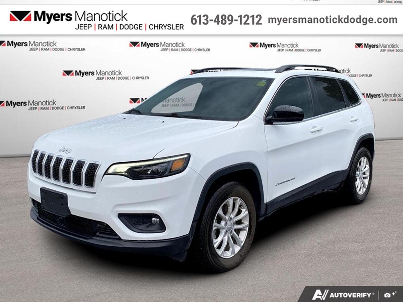 <b>Low Mileage, Heated Steering Wheel,  Proximity Key,  Heated Seats,  Remote Start,  Wi-Fi!</b><br> <br>  Compare at $28393 - Our Price is just $27566! <br> <br>Aiming to be more than another run-of-the-mill crossover, this Cherokee brings a measure of ruggedness to the party in the way that only a Jeep can, says Car and Driver. This 2022 Jeep Cherokee is for sale today in Manotick.<br> <br>With an exceptionally smooth ride and an award-winning interior, this Jeep Cherokee can take you anywhere in comfort and style. This Cherokee has a refined look without sacrificing its rugged presence. Experience the freedom of adventure and discover new territories with the unique and authentically crafted Jeep Cherokee.<br> <br>This low mileage SUV has just 42,500 km. Its Bright White in colour and is completely accident free based on the <a href=https://vhr.carfax.ca/?id=js9jeseifWK0fDckgnAed9XhI9fx/RW9 target=_blank>CARFAX Report</a>. It has an Automatic transmission and is powered by a 271HP 3.2L V6 Cylinder Engine. <br> <br> Our Cherokees trim level is North. This Cherokee North adds a heated steering wheel, proximity key, LED fog lamps, interior ambient lighting, and aluminum wheels for a more stylish ride. This rugged and ready Cherokee offers heated front seats, remote keyless entry with remote start, and LED headlights for comfort and convenience. Stay connected on the commute or the trail with a 4G Wi-Fi hotspot, a 7 inch touchscreen that features Uconnect 4, Apple CarPlay, Android Auto, and wireless streaming Audio. This vehicle has been upgraded with the following features: Heated Steering Wheel, Proximity Key, Heated Seats, Remote Start, Wi-Fi, Remote Keyless Entry, Rear Camera.<br> To view the original window sticker for this vehicle view this <a href=http://www.chrysler.com/hostd/windowsticker/getWindowStickerPdf.do?vin=1C4PJMCX5ND507505 target=_blank>http://www.chrysler.com/hostd/windowsticker/getWindowStickerPdf.do?vin=1C4PJMCX5ND507505</a>. <br/><br> <br>To apply right now for financing use this link: <a href=https://CreditOnline.dealertrack.ca/Web/Default.aspx?Token=3206df1a-492e-4453-9f18-918b5245c510&Lang=en target=_blank>https://CreditOnline.dealertrack.ca/Web/Default.aspx?Token=3206df1a-492e-4453-9f18-918b5245c510&Lang=en</a><br> <br/>Buy this vehicle now for the lowest weekly payment of <b>$96.29</b> with $0 down for 96 months @ 9.99% APR O.A.C. ( Plus applicable taxes - and licensing fees ). See dealer for details. <br><br>If youre looking for a Dodge, Ram, Jeep, and Chrysler dealership in Ottawa that always goes above and beyond for you, visit Myers Manotick Dodge today! Were more than just great cars. We provide the kind of world-class Dodge service experience near Kanata that will make you a Myers customer for life. And with fabulous perks like extended service hours, our 30-day tire price guarantee, the Myers No Charge Engine/Transmission for Life program, and complimentary shuttle service, its no wonder were a top choice for drivers everywhere. Get more with Myers! <br>*LIFETIME ENGINE TRANSMISSION WARRANTY NOT AVAILABLE ON VEHICLES WITH KMS EXCEEDING 140,000KM, VEHICLES 8 YEARS & OLDER, OR HIGHLINE BRAND VEHICLE(eg. BMW, INFINITI. CADILLAC, LEXUS...)<br> Come by and check out our fleet of 20+ used cars and trucks and 50+ new cars and trucks for sale in Manotick.  o~o