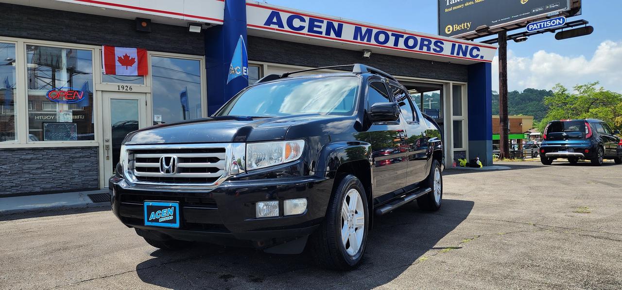 <p>2014 HONDA RIDGELINE, AWD, AUTO, TOURING EDITION, RIMS, LEATHER SEATS, BACK UP CAMERA BRAND NEW TIRES, BRAND NEW BRAKES, (COMPLETE) FAMILY TRUCK CERTIFIED.</p><p>****Price + HST + Licensing( No extra fees, no haggle price) **** Carfax report are provided with every vehicle at not extra charge! Customer Satisfaction is Our First Priority! Lowest price policy in effect ! Financing is available for vehicles of 10 years old or less! All vehicles come certified with 30 days powertrain guarantee included. Extended Warranty available up to 3 year Call us for more information and to book and appointment! ACEN MOTORS INC - Pre- owned vehicles come standard with one key, if we received more than one key from the previous owner, we include then, additional keys may be purchased at the time of the sale! Serving Hamilton, Ancaster, Stoney Creek, Binbrook, Grimsby, London, St. Catharines, Burlington, Mississauga, Toronto and other provinces for over 18 years. Visit us online : www. acenmotors.com ACEN MOTORS INC. 1926 KING ST. EAST. Hamilton - On L8K 1W1 CONTACT US AT 905- 545-7200</p>