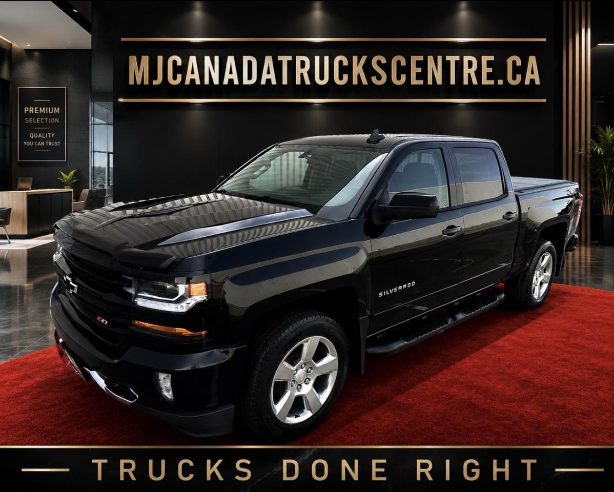 <p>&nbsp;</p><p>110,542 KMS | NO ACCIDENTS REPORTED | LOCAL ONTARIO TRUCK SINCE NEW &mdash; VERIFIED</p><p>Exceptional Triple Black Chevrolet Silverado LT Crew Cab with the highly desirable Z71 Off-Road Package. This truck has been very well kept and shows in outstanding condition, inside and out. Low kilometres, sharp appearance, and equipped with the right options.</p><p>Features include GM Trailering Package, Z71 Off-Road Package, driver power seat, heated front seats, LED lighting, unique Z71 cluster and door sill badges, touchscreen back-up camera with back-up assist, rear sliding window, tinted windows, heavy duty running boards, spray-in bedliner, tonneau cover, 20 wheels wrapped in a set of Michelin tires, keyless remote, and remote start & full rubber floor mats .&nbsp;</p><p>A clean, well-equipped, accident-free Ontario truck with excellent curb appeal and a strong presence. Truly a standout Silverado.</p><p><strong data-start=876 data-end=888>PRICING:</strong> Sale price <strong data-start=900 data-end=950>plus $299 Ontario Safety Standards Certificate, </strong>Plus <strong data-start=952 data-end=969>$22 OMVIC fee</strong>, Plus <strong data-start=971 data-end=978>HST</strong>, and Plus <strong data-start=984 data-end=1021>$59 licensing (incl. new plates).</strong></p><p data-start=1023 data-end=1281>At <strong data-start=1026 data-end=1056>M & J Canada Trucks Centre</strong>, we&rsquo;re proud to be your <strong data-start=1081 data-end=1117>Certified Pre-Owned Truck Centre</strong> with new arrivals daily, specializing in quality trucks and full-size SUVs. <strong data-start=1194 data-end=1241>Extended warranties available up to 3 years</strong> (extra charge &mdash; ask sales for details).</p><p data-start=1283 data-end=1399><strong data-start=1283 data-end=1309>SHOWING BY APPOINTMENTS-PLEASE CALL 416-829-7525</strong> to confirm availability and book an appointment, or visit <strong data-start=1368 data-end=1399><a class=decorated-link cursor-pointer target=_new rel=noopener data-start=1370 data-end=1397>www.MJCanadaTrucksCentre.ca</a></strong></p><p>&nbsp;1820 Shawson Drive, Unit 6-7-8, Mississauga.</p><p>&nbsp;<strong data-start=1410 data-end=1468>A Tradition of Quality & Trust for More Than 30 Years.</strong></p><p><strong>MJCANADATRUCKSCENTRE.CA &ndash; TRUCKS DONE RIGHT</strong>.</p>