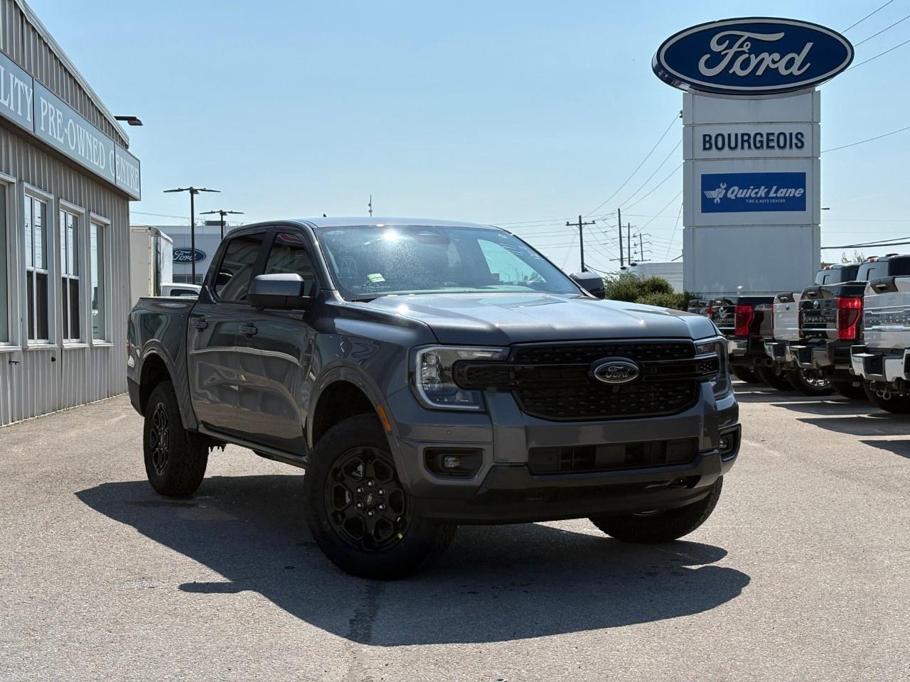 <p>Experience the power and versatility of the all-new 2026 Ford Ranger LARIAT 4WD SuperCrew with its striking gray exterior and dependable 4×4 drivetrain, perfectly equipped to tackle any terrain with seamless handling. This truck is not only built to perform with its FX4 Off-Road Package featuring off-road tuned shocks and a robust steel bash plate but also designed to impress with its modern aesthetics and practical features.</p><p>Step inside to a sophisticated black interior, enriched with luxury such as heated leather seats and a leather steering wheel and gear shifter. The spacious SuperCrew configuration ensures comfort for all passengers, complemented by smart technology like the advanced navigation system and a seamless smart device integration. Stay connected and entertained with Bluetooth connectivity, satellite radio, and a Wi-Fi hotspot as you embark on your adventures.</p><p>This Ranger is loaded with Fords latest technology, featuring a backup camera, parking sensors, lane assist, and adaptive cruise control for added safety and convenience on the road. The electronic 10-speed automatic transmission, paired with the 2.3L EcoBoost engine, offers auto start-stop technology and selectable drive modes to enhance both efficiency and performance based on your driving needs.</p><p>Perfectly catering to outdoor enthusiasts and families alike, this 2026 Ford Ranger offers practicality and comfort for any journey. Whether youre planning an off-road escapade or a daily commute, this truck has everything you need. Contact Bourgeois Motors Ltd. today to learn more about how this exceptional vehicle can be yours to own.</p> <p><span style=color:rgb( 58 , 80 , 95 )>The discount shown on vehicle represents the </span><u>Cash Purchase</u><span style=color:rgb( 58 , 80 , 95 )> discount and is inclusive of all non-stackable and stackable cash purchase discounts from Ford of Canada and Bourgeois Motors Ltd. and is offered in lieu of sub-vented lease or finance rates. To get details on current discounts applicable to this and other vehicles in our inventory for Lease and Finance customer, see a member of our team. All offers for lease or finance are On Approved Credit (OAC).While every effort is made to ensure the accuracy of discounts and programs, programs are subject to change without notice </span><span style=color:rgb( 119 , 119 , 119 )>and may not be accurate or completely current. While every reasonable effort is made to ensure the accuracy of this data, we are not responsible for any errors or omissions contained on these pages.</span></p> <p><strong>Why Choose the Bourgeois Auto Group?</strong></p><p>For 80 years, Bourgeois Auto Group has been delivering exceptional automotive experiences. Our factor trained teams work to ensure you receive the shopping experience you deserve; whether you're looking for a new or new-to-you vehicle.</p><p>Shop 24/7 with our online showroom and chat service, ensuring convenience every step of the way. No hidden fees, full disclosure, and every pre-owned vehicle comes with a Carfax® report for peace of mind.</p><p>We offer a wide selection of pre-owned vehicles, all competitively priced using real-time market data. Get the best deal on your purchase and trade-in with our free Live Market Analysis report.</p><p>Looking to sell your car? We buy any make or modelno purchase required. Our simple to use online trade valuation tool will provide you with a clear, transparent selling experience whether you buy our car or not.</p><p>Backed by hundreds dedicated employees across 4 convenient locations, were here to meet all your automotive needs. Visit us in Midland or Parry Sound and explore our inventory or schedule your next service today.</p> <p><strong>Financing Your Next Vehicle with Bourgeois Motors Ford in Midland:</strong></p><p>At Bourgeois Motors Ford, we make financing your next vehicle simple and stress-free! Our team works with trusted lenders to find flexible options tailored to your budget. Drive away with confidenceapply today!</p><p>Take advantage of our online pre-qualification tool, backed by Equifax and TD Bank to find the payment that works for you. Simply <a href=https://www.bourgeoismotors.com/free-credit-check/ rel=nofollow><strong>CLICK HERE</strong></a><strong> </strong>to use our secure online credit tool with no impact to your credit.</p>