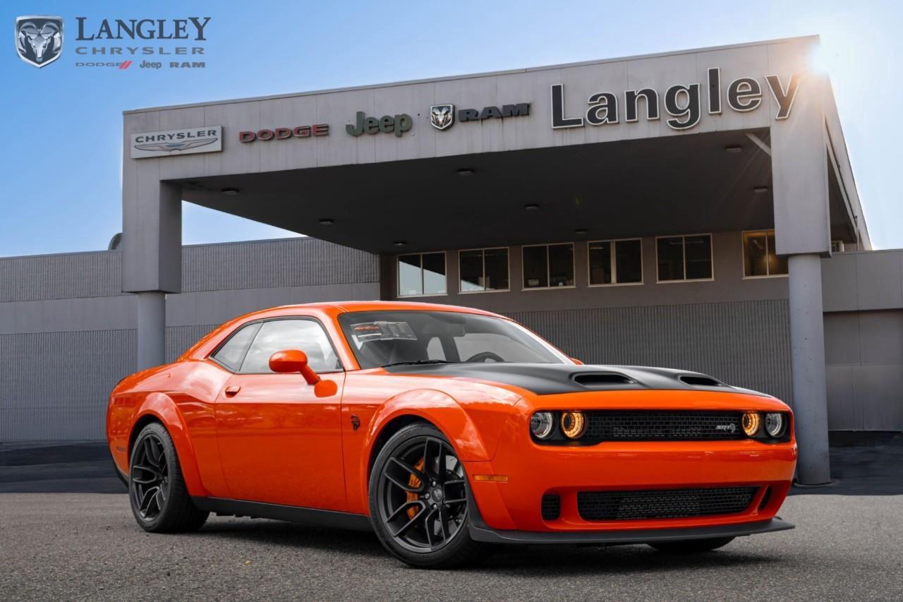 <p><strong>2019 Dodge Challenger SRT Hellcat Redeye Widebody</strong></p><p>This high-performance muscle car is engineered for extreme power and track-ready handling, featuring a massive supercharged engine and enhanced aerodynamic bodywork.</p><ul><li><p>Engine: 6.2L Supercharged High-Output HEMI V8 (797 hp, 707 lb-ft torque)</p></li><li><p>Drivetrain: Rear-Wheel Drive (RWD)</p></li><li><p>0-60 MPH: 3.4 seconds</p></li><li><p>Transmission: 8-speed automatic</p></li><li><p>Key Feature: Widebody kit with integrated fender flares and SRT-tuned adaptive suspension</p></li></ul><p>Come book a test drive at Langley Chrysler, conveniently located in Langley, British Columbia.</p>

<p>*All prices plus applicable taxes, applicable environmental recovery charges, documentation of $599 and full tank of fuel surcharge of $76 if a full tank is chosen. <br />Other protection items available that are not included in the above price:<br />Tire & Rim Protection and Key fob insurance starting from $599<br />Service contracts (extended warranties) for coverage up to 7 years and 200,000 kms starting from $599<br />Custom vehicle accessory packages, mudflaps and deflectors, tire and rim packages, lift kits, exhaust kits and tonneau covers, canopies and much more that can be added to your payment at time of purchase<br />Undercoating, rust modules, and full protection packages starting from $199<br />Financing Fee of $500 when applicable<br />Flexible life, disability and critical illness insurances to protect portions of or the entire length of vehicle loan</p>