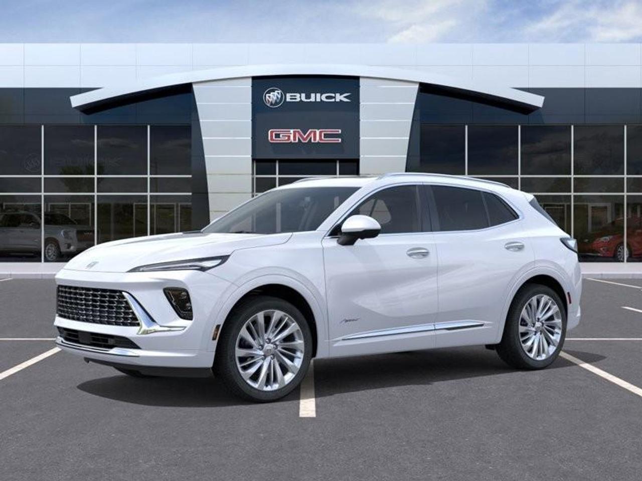 2026 Buick Envision Avenir New 2026 Luxurious 5 Passenger AWD SUV with 20 Pearl Nickel Alloy Wheels, Panoramic Sunroof, Head-Up Drivers Display, Heated and Cooled Front Seats, Heated Second Row Outboard Seats, Drivers Message S Photo