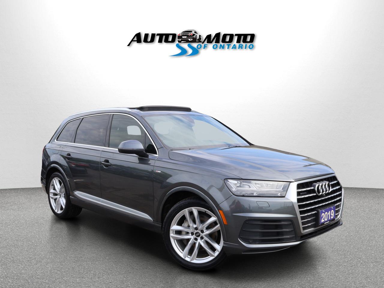 Used 2019 Audi Q7 PROGRESSIV S-LINE AWD CERTIFIED *ACCIDENT FREE*7 SEATS* CAMERA NAV BLUETOOTH LEATHER HEATED SEATS PANO ROOF CRUISE ALLOYS for sale in Burlington, ON