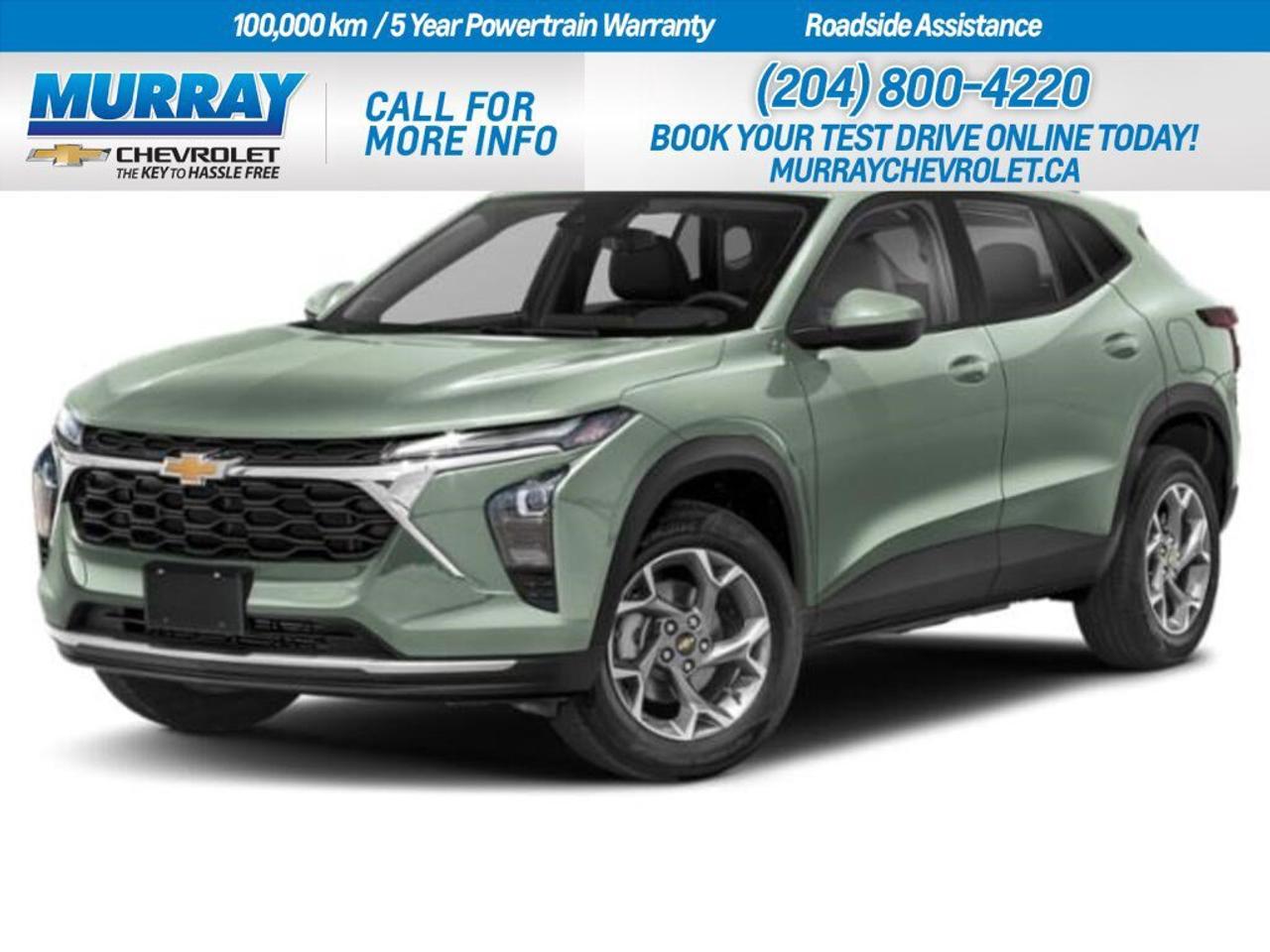 * SUNROOF PACKAGE * * ENGINE BLOCK HEATER * * TRANSMISSION 6-SPEED AUTOMATIC *  Experience the 2026 Chevrolet Trax ACTIV in the vibrant city of Winnipeg. This sporty utility vehicle combines modern design with outstanding functionality and comfort. The Trax ACTIV features a power sunroof, perfect for enjoying sunny days and starry nights. Its ECOTEC 1.2L Turbocharged engine delivers 137 horsepower and 162 lb-ft of torque, ensuring a zippy yet efficient ride. Complementing the engine is a seamless 6-speed automatic transmission, providing smooth transitions as you navigate the bustling streets.  Step inside to find a meticulously designed interior with Jet Black and Artemis accents, highlighted by Evotex seat trim. Stay connected and entertained with smart device integration and Bluetooth connectivity, while the heated front seats and steering wheel offer warmth during colder days. Safety is prioritized with advanced features like adaptive cruise control, lane keeping assist, and blind spot monitoring, ensuring peace of mind with every journey. The Trax ACTIV also offers a spacious and flexible cargo area, ideal for all your urban adventures.  Dealer Permit #1740