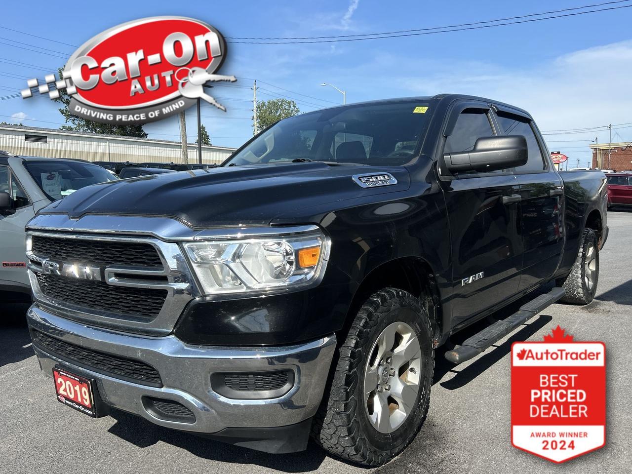 SXT 4X4 CREW CAB w/ & 5.7L Hemi V8!! 18-Inch alloys, backup camera, running boards, 6-foot 4-inch box w/ bedliner, tow package, air conditioning, keyless entry w/ push start, power locks, power mirrors, power windows, automatic headlights, Bluetooth, cruise control and more!!*This car was used as a previous daily rental*This vehicle just landed and is awaiting a full detail and photo shoot. Contact us and book your viewing today!
