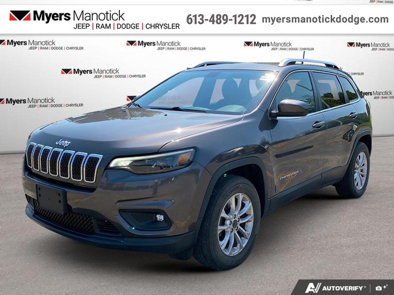 <b>Aluminum Wheels,  Android Auto,  Bluetooth,  Fog Lamps,  SiriusXM!</b><br> <br>  Compare at $18166 - Our Price is just $17637! <br> <br>This 2019 Jeep Cherokee can deliver plenty of off-roading capability, but the bigger story is that its civilized and comfortable enough to drive to work every day. This 2019 Jeep Cherokee is fresh on our lot in Manotick.<br> <br>When the freedom to explore arrives alongside exceptional value, the world opens up to offer endless opportunities. This is what you can expect with this Jeep Cherokee. With an exceptionally smooth ride and an award-winning interior, this Cherokee can take you anywhere in comfort and style. Redesigned for 2019, this Jeep has a refined new look without sacrificing its rugged presence. Experience adventure and discover new territories with the unique and authentically crafted Jeep Cherokee, a major player in Canadas best-selling SUV brand.<br> <br>This SUV has 87,641 km. Its Granite Crystal Metallic in colour and is completely accident free based on the <a href=https://vhr.carfax.ca/?id=ZbIYMGL+xkFtb3tU4jO7Y+dfCA98n7AH target=_blank>CARFAX Report</a>. It has an Automatic transmission and is powered by a 271HP 3.2L V6 Cylinder Engine. <br> <br> Our Cherokees trim level is North. Rugged design defines this Jeep Cherokee North with a black grille and chrome surround. Other features for this model include aluminum wheels, power windows and doors, air conditioning, Uconnect 4 w/7 inch display and Bluetooth connectivity, fog lamps, a leather-wrapped steering wheel with audio and cruise control, automatic HID headlights, and more. This vehicle has been upgraded with the following features: Aluminum Wheels, Android Auto, Bluetooth, Fog Lamps, SiriusXM, Steering Wheel Audio Control, Air Conditioning.<br> To view the original window sticker for this vehicle view this <a href=http://www.chrysler.com/hostd/windowsticker/getWindowStickerPdf.do?vin=1C4PJMCX9KD143066 target=_blank>http://www.chrysler.com/hostd/windowsticker/getWindowStickerPdf.do?vin=1C4PJMCX9KD143066</a>. <br/><br> <br>To apply right now for financing use this link: <a href=https://CreditOnline.dealertrack.ca/Web/Default.aspx?Token=3206df1a-492e-4453-9f18-918b5245c510&Lang=en target=_blank>https://CreditOnline.dealertrack.ca/Web/Default.aspx?Token=3206df1a-492e-4453-9f18-918b5245c510&Lang=en</a><br> <br/>Buy this vehicle now for the lowest weekly payment of <b>$67.40</b> with $0 down for 84 months @ 9.99% APR O.A.C. ( Plus applicable taxes - and licensing fees ). See dealer for details. <br><br>If youre looking for a Dodge, Ram, Jeep, and Chrysler dealership in Ottawa that always goes above and beyond for you, visit Myers Manotick Dodge today! Were more than just great cars. We provide the kind of world-class Dodge service experience near Kanata that will make you a Myers customer for life. And with fabulous perks like extended service hours, our 30-day tire price guarantee, the Myers No Charge Engine/Transmission for Life program, and complimentary shuttle service, its no wonder were a top choice for drivers everywhere. Get more with Myers! <br>*LIFETIME ENGINE TRANSMISSION WARRANTY NOT AVAILABLE ON VEHICLES WITH KMS EXCEEDING 140,000KM, VEHICLES 8 YEARS & OLDER, OR HIGHLINE BRAND VEHICLE(eg. BMW, INFINITI. CADILLAC, LEXUS...)<br> Come by and check out our fleet of 20+ used cars and trucks and 40+ new cars and trucks for sale in Manotick.  o~o