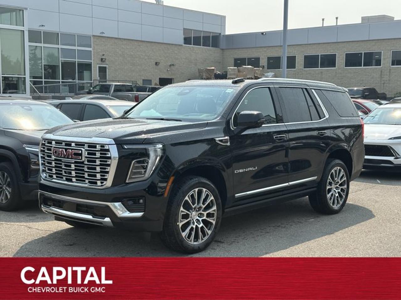 This GMC Yukon delivers a Gas V8 6.2L/ engine powering this Automatic transmission. ENGINE, 6.2L ECOTEC3 V8 with Dynamic Fuel Management, Direct Injection and Variable Valve Timing, includes aluminum block construction (420 hp [313 kW] @ 5600 rpm, 460 lb-ft of torque [624 Nm] @ 4100 rpm) (STD), Wireless Phone Charging, for portable devices, Wireless Apple CarPlay/Wireless Android Auto.*This GMC Yukon Comes Equipped with These Options *Wipers, front intermittent, Rainsense, Wiper, rear intermittent, Windows, power, rear with Express-Down, Window, power with front passenger Express-Up/Down, Window, power with driver Express-Up/Down, Wi-Fi Hotspot capable (Terms and limitations apply. See onstar.ca or dealer for details.), Wheels, 20 x 9 (50.8 cm x 22.9 cm) 6-spoke multi-dimensional polished aluminum, Wheel, full-size spare, 17 (43.2 cm) steel, Warning tones headlamp on, driver and right-front passenger seat belt unfasten and turn signal on, Visors, driver and front passenger illuminated vanity mirrors.* Visit Us Today *Live a little- stop by Capital Chevrolet Buick GMC Inc. located at 13103 Lake Fraser Drive SE, Calgary, AB T2J 3H5 to make this car yours today!