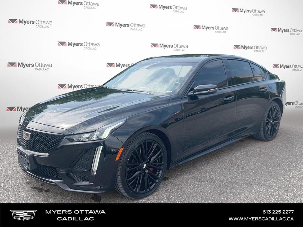 On sale now! This vehicle was originally listed at $63752.  Weve marked it down to $61500. You save $2252.This 2023 All-Wheel Drive Cadillac CT5-V is an absolute monster!!! Powered by a 3.0L twin turbo engine you will not want for power any longer!.  It has an Automatic transmission and is powered by a 360HP 3.0L V6 Cylinder Engine. This vehicle has been upgraded with the following features: Performance Suspension, Premium Audio, Adaptive Cruise Control, Apple CarPlay, Android Auto, Wireless Charging, Heated Steering Wheel.<br> <br/><br>*LIFETIME ENGINE TRANSMISSION WARRANTY NOT AVAILABLE ON VEHICLES WITH KMS EXCEEDING 140,000KM, VEHICLES 8 YEARS & OLDER, OR HIGHLINE BRAND VEHICLE(eg. BMW, INFINITI. CADILLAC, LEXUS...) o~o