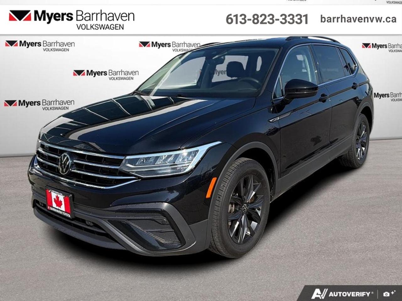 <b>Power Liftgate,  Wireless Charging,  Adaptive Cruise Control,  Climate Control,  Heated Seats!</b><br> <br> Sophisticated yet capable, bold yet stylish, this 2024 Tiguan is the best of both worlds. This 2024 Volkswagen Tiguan is for sale today in Nepean.<br> <br>Whether its a weekend warrior or the daily driver this time, this 2024 Tiguan makes every experience easier to manage. Cutting edge tech, both inside the cabin and under the hood, allow for safe, comfy, and connected rides that keep the whole party going. The crossover of the future is already here, and its called the Tiguan.<br> <br>This SUV has 62,392 km. Its Deep Black Pearl in colour. It has an Automatic transmission and is powered by a 184HP 2.0L 4 Cylinder Engine. <br> <br> Our Tiguans trim level is Comfortline. Stepping up to this Tiguan Comfortline rewards you with a power liftgate, mobile device wireless charging, adaptive cruise control, supportive heated synthetic leather-trimmed front seats, a heated leatherette-wrapped steering wheel, LED headlights with daytime running lights, and an upgraded 8-inch infotainment screen with SiriusXM satellite radio, Apple CarPlay, Android Auto, and a 6-speaker audio system. Additional features include front and rear cupholders, remote keyless entry with power cargo access, lane keep assist, lane departure warning, blind spot detection, front and rear collision mitigation, autonomous emergency braking, three 12-volt DC power outlets, remote start, a rear camera, and so much more. This vehicle has been upgraded with the following features: Power Liftgate, Wireless Charging, Adaptive Cruise Control, Climate Control, Heated Seats, Apple CarPlay, Android Auto.<br> <br>To apply right now for financing use this link: <a href=https://www.barrhavenvw.ca/financing-request/ target=_blank>https://www.barrhavenvw.ca/financing-request/</a><br> <br/>Buy this vehicle now for the lowest bi-weekly payment of <b>$214.95</b> with $0 down for 84 months @ 8.99% APR O.A.C. ((Plus applicable taxes and fees - Some conditions apply to get approved at the mentioned rate) ). See dealer for details. <br><br>We are your premier Volkswagen dealership in the region. If youre looking for a new Volkswagen or a car, check out Barrhaven Volkswagens new, pre-owned, and certified pre-owned Volkswagen inventories. We have the complete lineup of new Volkswagen vehicles in stock like the GTI, Golf R, Jetta, Tiguan, Atlas Cross Sport, Volkswagen ID.4 electric vehicle, and Atlas. If you cant find the Volkswagen model youre looking for in the colour that you want, feel free to contact us and well be happy to find it for you. If youre in the market for pre-owned cars, make sure you check out our inventory. If you see a car that you like, contact 844-914-4805 to schedule a test drive.<br> Come by and check out our fleet of 30+ used cars and trucks and 110+ new cars and trucks for sale in Nepean.  o~o