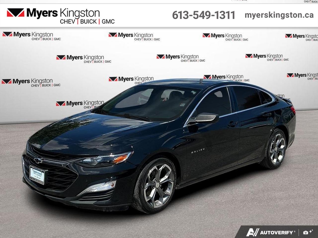 <b>Certified, Aluminum Wheels,  Android Auto,  Apple CarPlay,  4G WiFi,  Leather Wrapped Steering Wheel!</b><br> <br> A good, efficient powertrain and a quiet ride make this spacious, well-appointed Chevy Malibu a strong choice in its competitive midsize segment. This 2019 Chevrolet Malibu is for sale today in Kingston.<br> <br>A perfect blend of bold design and ingenious technology make this midsize Malibu everything you wanted, but never thought youd find. With outstanding fuel efficiency, a spacious and comfortable cabin, this Malibu features a robust body structure that contributes to its nimble handling and excellent ride. By combining both press-hardened steel and ultra-high-strength steel, engineers created a cabin that is both strong and lightweight.<br> <br>This sedan has 187,856 km and is a Certified Pre-Owned vehicle. Its nice in colour. It has an Automatic transmission and is powered by a 160HP 1.5L 4 Cylinder Engine. And its got a certified used vehicle warranty for added peace of mind. <br> <br> Our Malibus trim level is RS. This Malibu RS adds a black grille, spoiler and Chevy bowties, exclusive aluminum wheels, a leather wrapped steering wheel and a power driver seat. It also includes all the essential modern technology like a 8 inch touchscreen with Android Auto and Apple CarPlay compatibility, Bluetooth streaming audio, Teen Driver technology, Chevrolet Connected Access and 4G WiFi capability. You will also get remote keyless entry with push button start, steering wheel mounted audio and cruise controls, power side mirrors and a rear view camera. This vehicle has been upgraded with the following features: Aluminum Wheels, Android Auto, Apple CarPlay, 4G WiFi, Leather Wrapped Steering Wheel, Rear View Camera, OnStar.<br> <br>To apply right now for financing use this link: <a href=https://www.taylorautomall.com/finance/apply-for-financing/ target=_blank>https://www.taylorautomall.com/finance/apply-for-financing/</a><br> <br/><b>CHEVROLET, BUICK, AND GMC CERTIFIED PRE-OWNED BENEFITS</b><br>This vehicle has met our highest standard and has been put through the GM certificationprocess by our GM-trained technicians. Our GM Certified used vehicles go thru an extensive150+ point inspection and are reconditioned back to near new condition. Each vehicle comeswith a minimum of a 3 month, 5000 KM warranty or the balance of the factory warranty(whichever is longer) with 24-hour roadside assistance. They also come with satisfactionguaranteed; a 30 day or 2500 km exchange privilege if you are not completely satisfied. If your budget permits, you can extend or upgrade to an even more comprehensive Certified Pre-Owned Vehicle Protection Plan. Youll also appreciate the convenience of being able to transfer any existing warranties to a new owner, should you ever decide to sell your Certified Pre-Owned Vehicle. <br><br> <br/><br>For more information, please call any of our knowledgeable used vehicle staff at (613) 549-1311!<br><br> Come by and check out our fleet of 60+ used cars and trucks and 190+ new cars and trucks for sale in Kingston.  o~o