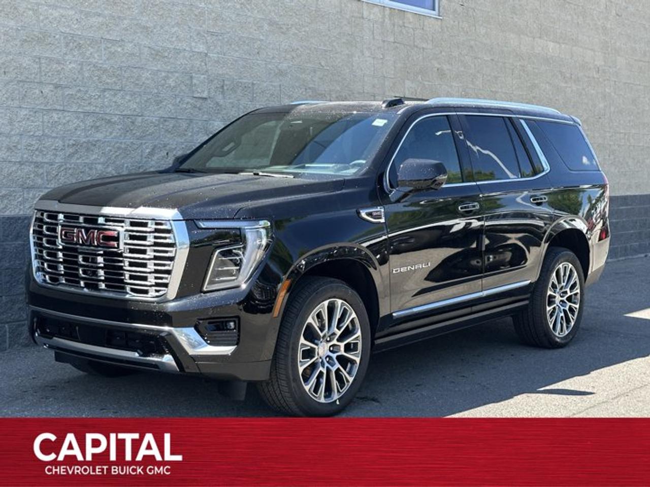 This GMC Yukon boasts a Gas V8 6.2L/ engine powering this Automatic transmission. ENGINE, 6.2L ECOTEC3 V8 with Dynamic Fuel Management, Direct Injection and Variable Valve Timing, includes aluminum block construction (420 hp [313 kW] @ 5600 rpm, 460 lb-ft of torque [624 Nm] @ 4100 rpm) (STD), Wireless Phone Charging, for portable devices, Wireless Apple CarPlay/Wireless Android Auto.*This GMC Yukon Comes Equipped with These Options *Wipers, front intermittent, Rainsense, Wiper, rear intermittent, Windows, power, rear with Express-Down, Window, power with front passenger Express-Up/Down, Window, power with driver Express-Up/Down, Wi-Fi Hotspot capable (Terms and limitations apply. See onstar.ca or dealer for details.), Wheels, 20 x 9 (50.8 cm x 22.9 cm) 6-spoke multi-dimensional polished aluminum, Wheel, full-size spare, 17 (43.2 cm) steel, Warning tones headlamp on, driver and right-front passenger seat belt unfasten and turn signal on, Visors, driver and front passenger illuminated vanity mirrors.* Visit Us Today *Test drive this must-see, must-drive, must-own beauty today at Capital Chevrolet Buick GMC Inc., 13103 Lake Fraser Drive SE, Calgary, AB T2J 3H5.