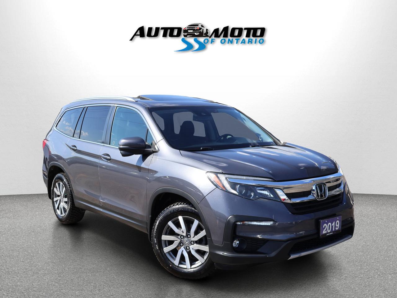 Used 2019 Honda Pilot EX 4WD CERTIFIED *ACCIDENT FREE*23 HONDA HISTORY*8 SEATS* CAMERA BLUETOOTH HEATED SEATS SUNROOF CRUISE ALLOYS for sale in Burlington, ON