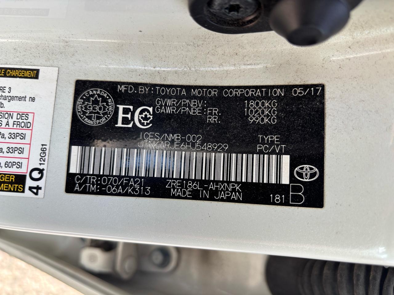 2017 Toyota Corolla iM 4dr HB AUTO Photo