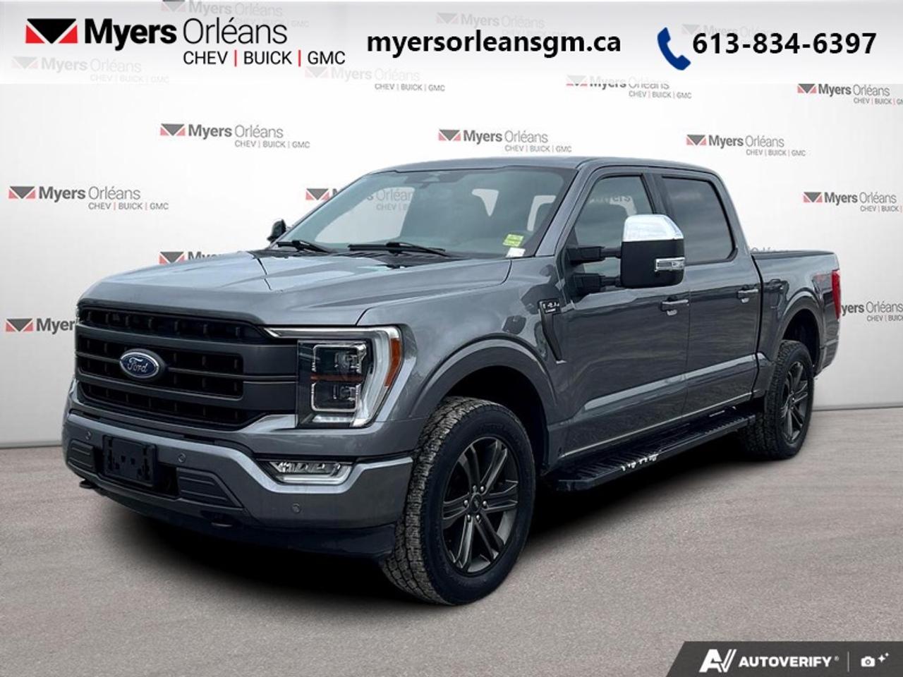 <b>Apple CarPlay,  Android Auto,  Remote Start,  Heavy Duty Suspension,  Lane Keep Assist!</b><br> <br>  On sale now! This vehicle was originally listed at $40938.  Weve marked it down to $39538. You save $1400.Smart engineering, impressive tech, and rugged styling make the F-150 hard to pass up. This 2023 Ford F-150 is for sale today in Orleans.<br> <br>The perfect truck for work or play, this versatile Ford F-150 gives you the power you need, the features you want, and the style you crave! With high-strength, military-grade aluminum construction, this F-150 cuts the weight without sacrificing toughness. The interior design is first class, with simple to read text, easy to push buttons and plenty of outward visibility. With productivity at the forefront of design, the F-150 makes use of every single component was built to get the job done right!<br> <br>This Crew Cab 4X4 pickup has 158,900 km. Its Grey in colour and is completely accident free based on the <a href=https://vhr.carfax.ca/?id=ulBprL830sOvisRtPYmIz1UeynwYrmTg target=_blank>CARFAX Report</a>. It has an Automatic transmission and is powered by a 400HP 3.5L V6 Cylinder Engine. <br> <br> Our F-150s trim level is XL. As the class leader, this Ford F-150 XL comes very well equipped with remote keyless entry and remote engine start, dynamic hitch assist, fully automated headlamps, a powerful 6 speaker audio system, air conditioning, cargo box lights, power door locks, a rear view camera to help when backing out of a tight spot and much more. This vehicle has been upgraded with the following features: Apple CarPlay, Android Auto, Remote Start, Heavy Duty Suspension, Lane Keep Assist, Forward Collision Alert, Proximity Key.<br> To view the original window sticker for this vehicle view this <a href=http://www.windowsticker.forddirect.com/windowsticker.pdf?vin=1FTFW1E84PFB02955 target=_blank>http://www.windowsticker.forddirect.com/windowsticker.pdf?vin=1FTFW1E84PFB02955</a>. <br/><br> <br>To apply right now for financing use this link: <a href=https://www.myersorleansgm.ca/FinancePreQualForm target=_blank>https://www.myersorleansgm.ca/FinancePreQualForm</a><br> <br/>Buy this vehicle now for the lowest bi-weekly payment of <b>$257.55</b> with $0 down for 96 months @ 7.99% APR O.A.C. ( Plus applicable taxes - Plus applicable fees ). See dealer for details. <br><br>*MYERS LIFETIME ENGINE AND TRANSMISSION COVERAGE CERTIFICATE NOT AVAILABLE ON VEHICLES WITH KMS EXCEEDING 140,000KM, VEHICLES 8 YEARS & OLDER, OR HIGHLINE BRAND VEHICLE(eg. BMW, INFINITI. CADILLAC, LEXUS...)<br> Come by and check out our fleet of 40+ used cars and trucks and 180+ new cars and trucks for sale in Orleans.  o~o