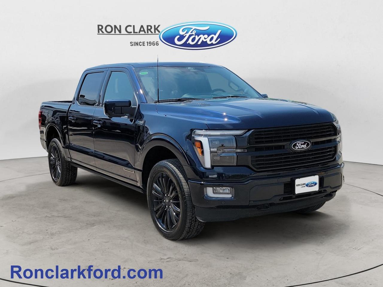 One owner and exceptionally well equipped, this 2025 Ford F-150 Platinum has been meticulously maintained and is finished in striking Antimatter Blue with a premium Black leather-trimmed interior. Powered by the impressive 3.5L PowerBoost Full Hybrid engine paired with a HEV 10-speed automatic transmission, this truck delivers outstanding performance, capability, and fuel efficiency.Equipped with the sought-after 702A Equipment Group, this Platinum offers premium comfort and convenience throughout. Enjoy power deployable running boards, power heated, ventilated, and memory front seats, heated rear seats, dual-zone automatic climate control, a universal garage door opener, remote vehicle start, and a power sliding rear window for added comfort in every season.When its time to get the job done, youll appreciate the remote release tailgate, spray-in bedliner, wheel well liners, Class IV trailer hitch, trailer sway control, and the powerful 7.2kW Pro Power Onboard system, giving you the ability to power tools, equipment, or even your campsite wherever your adventures take you.Technology is equally impressive with SYNC® 4 and a 12-inch productivity screen, a premium B&O sound system, and a rear view camera to help make every drive more enjoyable and every parking job easier.Combining luxury, innovative hybrid technology, and legendary F-150 capability, this 2025 Platinum is ready for work, play, and everything in between.All Pre-Owned vehicles come standard with one key. If we received additional keys from the previous owner they will be with the vehicle upon delivery at no cost. Additional keys may be purchased at customers request and expense.Come to the dealer you can trust. 60 years and counting Ron Clark Ford & Jayco RV is known for great value and being best in customer service! We serve and deliver all over Ontario including destinations such as Wyoming, Petrolia, Sarnia, London, Guelph, Kitchener-Waterloo, Hamilton, GTA, Ottawa & Chatham-Kent. Call or visit us at RON CLARK FORD & JAYCO RV to view and test drive today! RON CLARK FORD where else!!