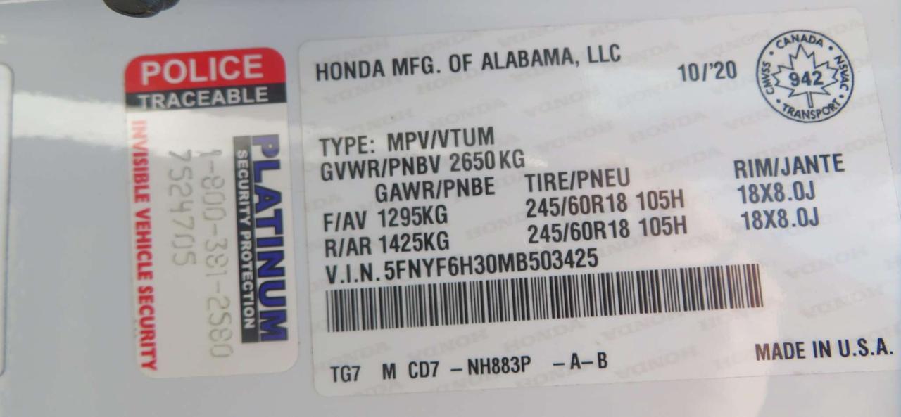 2021 Honda Pilot EX AWD Photo