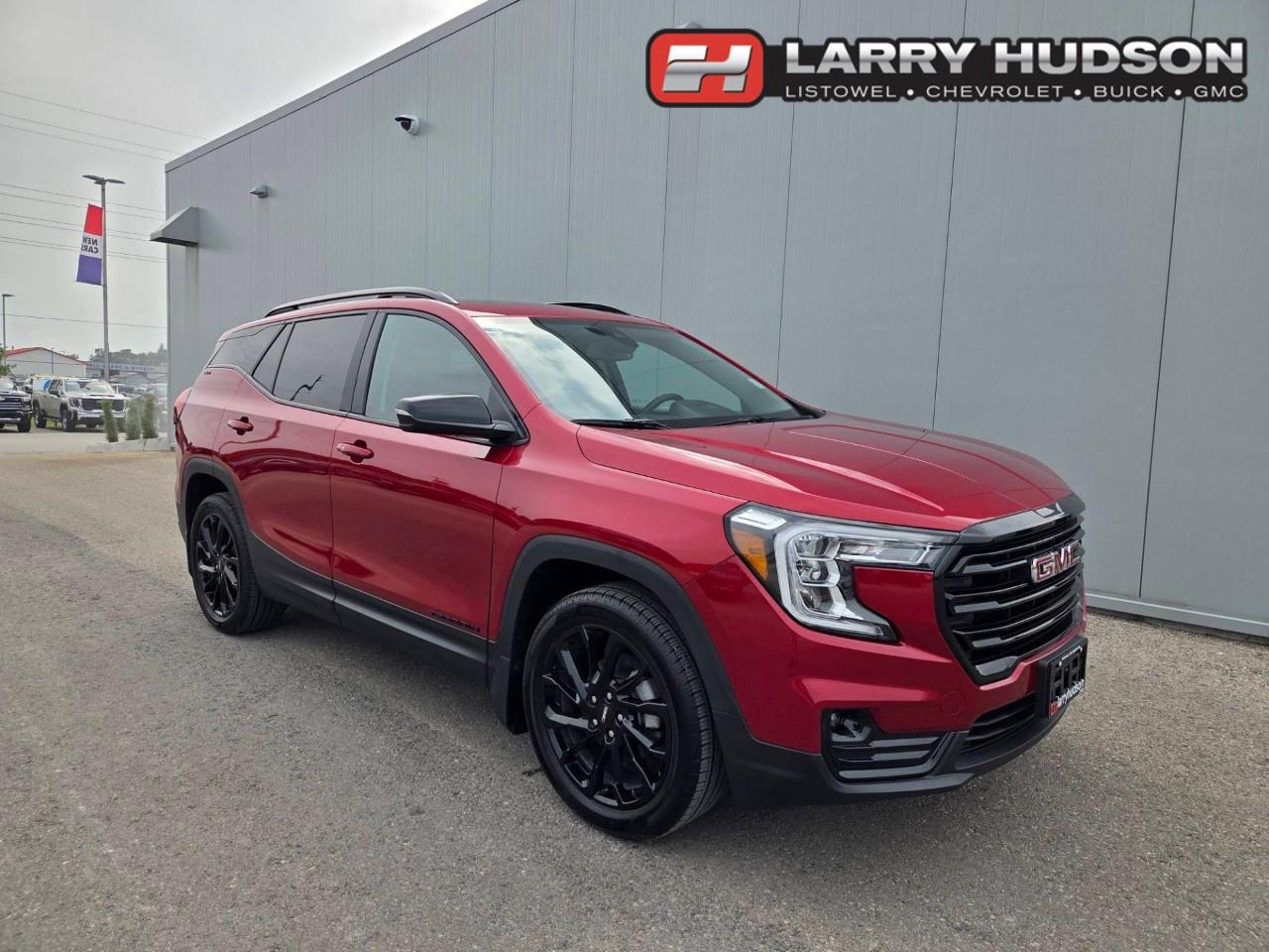 <p><strong>One Owner! </strong><span style=color:rgb( 0 , 0 , 0 )>This Terrain features a 1.5L I4 Turbo Engine, 9-Speed Automatic Transmission, Volcanic Red Tintcoat Exterior, Jet Black Leather Interior, Power Sunroof, Heated Front Seats, 8-Way Power Driver Seat, Driver Memory Settings, 6-Way Power Passenger Seat, Remote Vehicle Start, Keyless Open / Start, Engine Start/Stop, HD Rear Vision Camera, Front Pedestrian Braking, Following Distance Indicator, Forward Collision Alert, Automatic Emergency Braking, Driver Safety Alert Seat, Side Blind Zone and Rear Cross Traffic Alert, Lane Change Alert, Universal Home Remote, Heated Steering Wheel w/ Mounted Audio Controls, Adaptive Cruise Control, 8" Diagonal GMC Touchscreen Infotainment w/ Navigation, Android Auto / Apple CarPlay, Bose® Speaker System, 110V AC Power Outlet, Teen Driver Settings, Active Noise Cancelation, Automatic Dual-zone Climate Control, Hands-Free Power Liftgate, Heated Power Adjustable Outside Mirrors with Integrated Turn Signals, Black Emblems, Black Luggage Rack Side Rails, LED Headlamps / Tail Lamps, Intellibeam Headlamps, Darkened Grille, Front Fog Lamps, Engine Block Heater, 19" Gloss Black Aluminum Wheels, OnStar® Services Available, OnStar® 4G LTE Wi-Fi Hotspot Capable, SiriusXM Satellite Radio Services Available.</span></p><p><em>The Larry Hudson Group is a family run automotive organization that has enjoyed growth for over 42 years of business. We have a great selection of new inventory and what we feel are the best reconditioned used cars in Ontario. Hudsons NEED your trade. We can offer you top market value for your current vehicle. Please come and partake in a great buying experience with the Larry Hudson Group in Listowel. FREE CarFax report available with every used vehicle!</em></p>