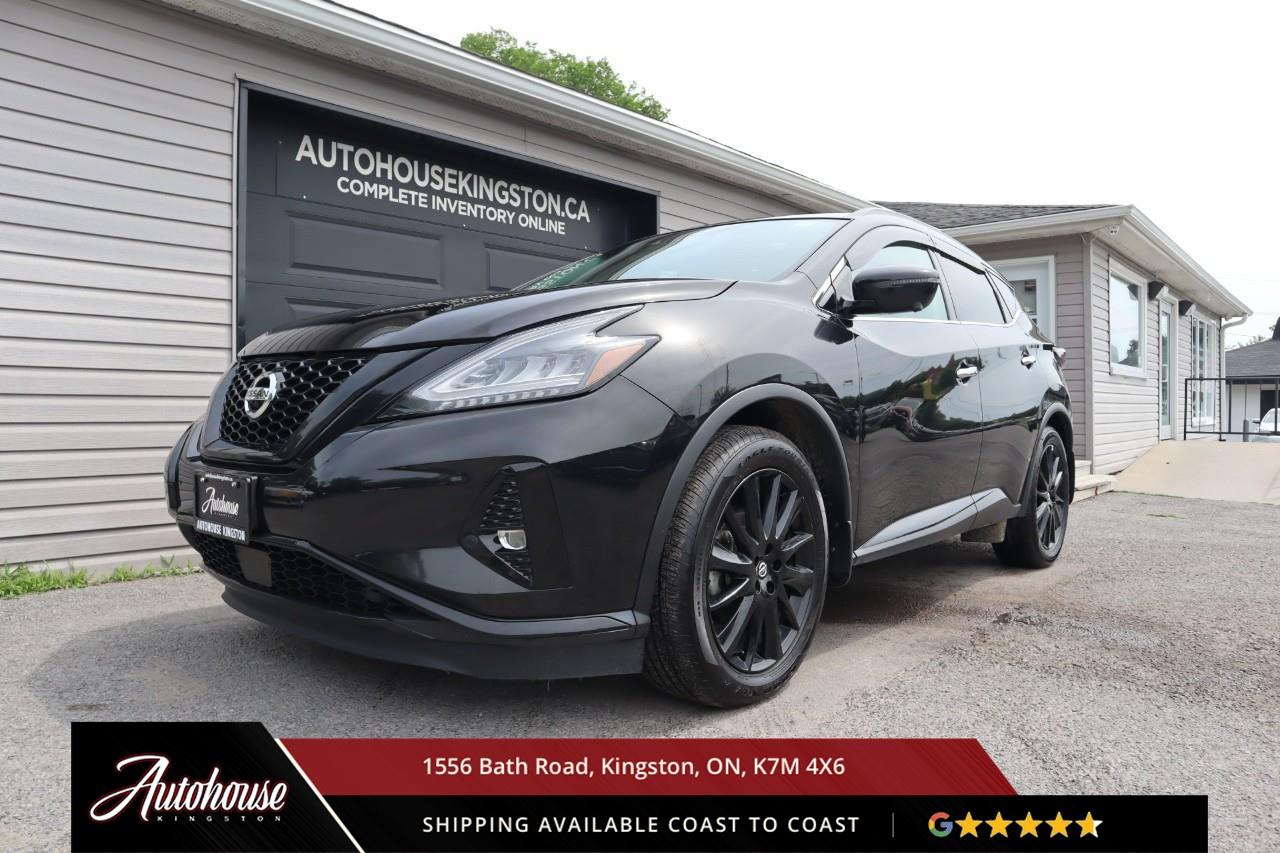 <p><strong>The 2021 Nissan Murano SL Midnight Edition</strong><span style=color:rgba( 0 , 0 , 0 , 0.9 )>  featuring a 3.5-liter V6 delivering intelligent all-wheel drive, <strong>achieving an estimated 12.0 L/100km city and 8.5 L/100km highway fuel efficiency. </strong>The exclusive Midnight Edition distinguishes itself with 20-inch black-finished aluminum wheels, black exterior mirrors, black grille, black roof rails, and unique Midnight Edition badging against a choice of striking exterior colours. Inside the refined cabin, leather-appointed seating includes heated and cooled 8-way power front seats with driver memory, heated leather-wrapped steering wheel, heated rear seats, dual-zone automatic climate control, and NissanConnect 8-inch touchscreen navigation with Apple CarPlay, Android Auto, Bluetooth streaming, and an 11-speaker Bose premium audio system. Nissan Intelligent Mobility includes Intelligent Cruise Control, Intelligent Forward Collision Warning, Intelligent Emergency Braking with pedestrian detection, Blind Spot Warning, Rear Cross Traffic Alert, and Intelligent Around View Monitor. Additional features include intelligent key with push-button start, remote engine start, motion-activated liftgate, a panoramic moonroof, and so much more!</span></p>
