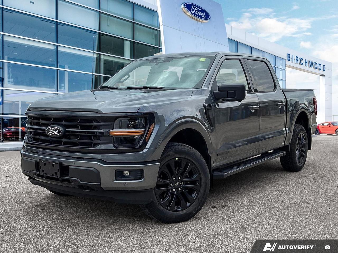 The 2026 Ford F-150 XLT in Carbonized Grey Metallic is built for those who demand capability and style without compromise. Equipped with the 3.5L hybrid powertrain, 4WD, the 303A package, a Twin Panel Moonroof, and the Black Appearance Package, this truck is configured for serious work and serious style  all with just 12 km on the odometer.

Key Features:
- 3.5L Twin-Turbo Hybrid V6 with Automatic Transmission and 4WD for maximum towing and efficiency
- Twin Panel Moonroof for an open, airy cab experience
- Black Appearance Package giving this F-150 a bold, blacked-out aesthetic
- BLIS Blind Spot Information System with Cross-Traffic Alert and Reverse Brake Assist
- Collision Mitigation (Forward Pre-Collision Assist) for added confidence on the road and worksite
- Class IV Towing Equipment including hitch and Trailer Sway Control
- Safety Canopy Curtain Airbags plus Dual-Stage front and side-mounted airbags for full occupant protection
- Autolamp LED Auto High-Beam Headlamps with automatic on/off for hands-free lighting

At Birchwood Ford, were committed to making your purchase straightforward and stress-free. Whether youre ready to reserve this truck, start your purchase online, or simply want to book a test drive, our team is here to help. Visit us at birchwoodford.ca or contact us directly  well get you behind the wheel fast.
Birchwood Ford is your choice for New Ford vehicles in Winnipeg. 

At Birchwood Ford, we hold ourselves to the highest standard. Our number one focus is customer satisfaction which has awarded us the Ford of Canadas Presidents Award for 5 consecutive years. This honour is presented to Ford dealers that have proven outstanding results in Sales and Customer Service Excellence.

Are you a newcomer to Canada, recent graduate, first time car buyer or physically challenged? Ask us about our exclusive rebates and how they may apply to you.
 
Interested in seeing/hearing more? Book a test drive or give us a call at (204) 661-9555 and we can help you with whatever you need!

Dealer permit #4454
Dealer permit #4454