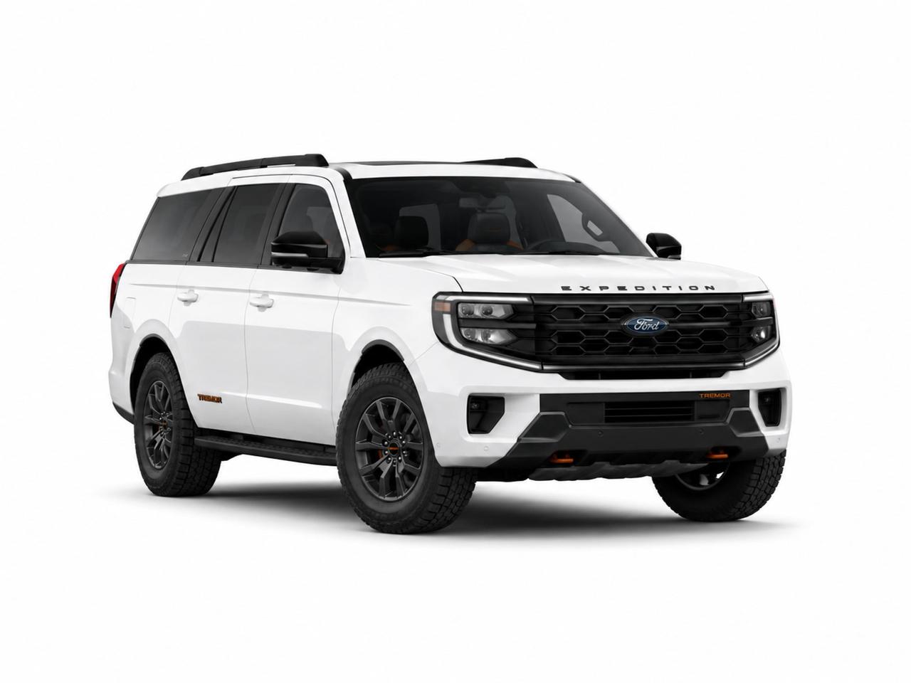 The 2026 Ford Expedition Tremor is built for those who demand more from their full-size SUV  both on the pavement and well beyond it. Powered by a High-Output 3.5L EcoBoost V6 and fitted with all-terrain tires, an electronic locking differential, and a purpose-built 4WD system, this Oxford White Tremor is the rare family hauler thats equally at home on a trail as it is in the school pickup line.

- 3.5L High-Output EcoBoost V6 paired with a 4-speed automatic and full-time 4WD with 2-speed transfer case and neutral towing capability
- 3.73 axle ratio with electronic locking differential and Heavy-Duty Trailer Tow (HDTT) package including integrated brake controller
- Tremor-specific 18 dark carbonized grey aluminum wheels with Electric Spice pocket accents and P275/70R18E all-terrain tires
- Class IV towing with trailer sway control and hill descent/hold control for confident hauling on any terrain
- Panoramic Vista Roof with power sunshade spanning 1st and 2nd rows
- BLIS blind spot monitoring, aerial view camera system, front and rear parking sensors, and reverse brake assist for stress-free maneuvering
- 7-passenger seating with heated leather steering wheel, auto-dimming mirrors, and full carpet with vinyl/rubber floor mats
- Ford Connectivity Package (7-year, one-time purchase) included  keeping you connected longer

Merit Ford Sales is here to make your next vehicle purchase straightforward and rewarding. Whether youre ready to reserve this Expedition Tremor, start your purchase online, or just want to talk through your options, reach out to our team or book a test drive today  this one wont last long.