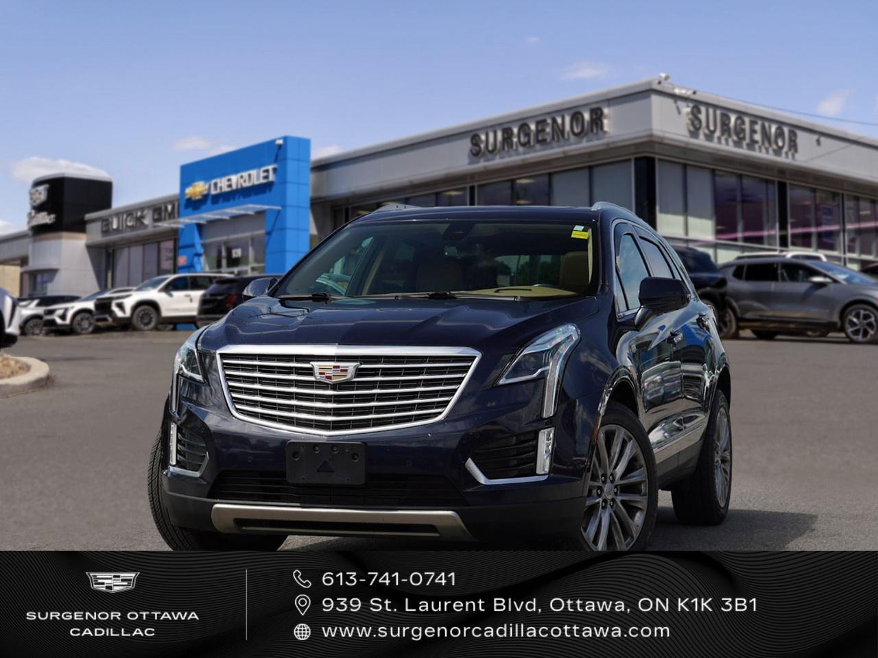 <p>Presenting the 2017 Cadillac XT5 Platinum AWD, in a stunning dark Adriatic blue metallic finish. This all-wheel-drive SUV is designed for premium handling and performance, offering a perfect combination of luxury and capability.</p><p>The stylish exterior is complemented by sleek alloy wheels and a sunroof, while the refined interior boasts plush black leather seating with heating and cooling options for maximum comfort. Enjoy the convenience of power-adjustable seats and a leather-wrapped heated steering wheel, ensuring every drive is as comfortable as it is stylish.</p><p>This XT5 is equipped with a host of advanced technology features, including a heads-up display, navigation system, and smart device integration for seamless connectivity. With safety features like a backup camera, lane assist, and parking sensors, youll have peace of mind no matter where the road takes you.</p><p>Ideal for luxury SUV enthusiasts, the 2017 Cadillac XT5 Platinum AWD is perfect for those seeking a sophisticated ride with cutting-edge technology and performance. Contact Surgenor Chevrolet Buick GMC Cadillac to learn more about this exceptional vehicle and to arrange a test drive.</p>