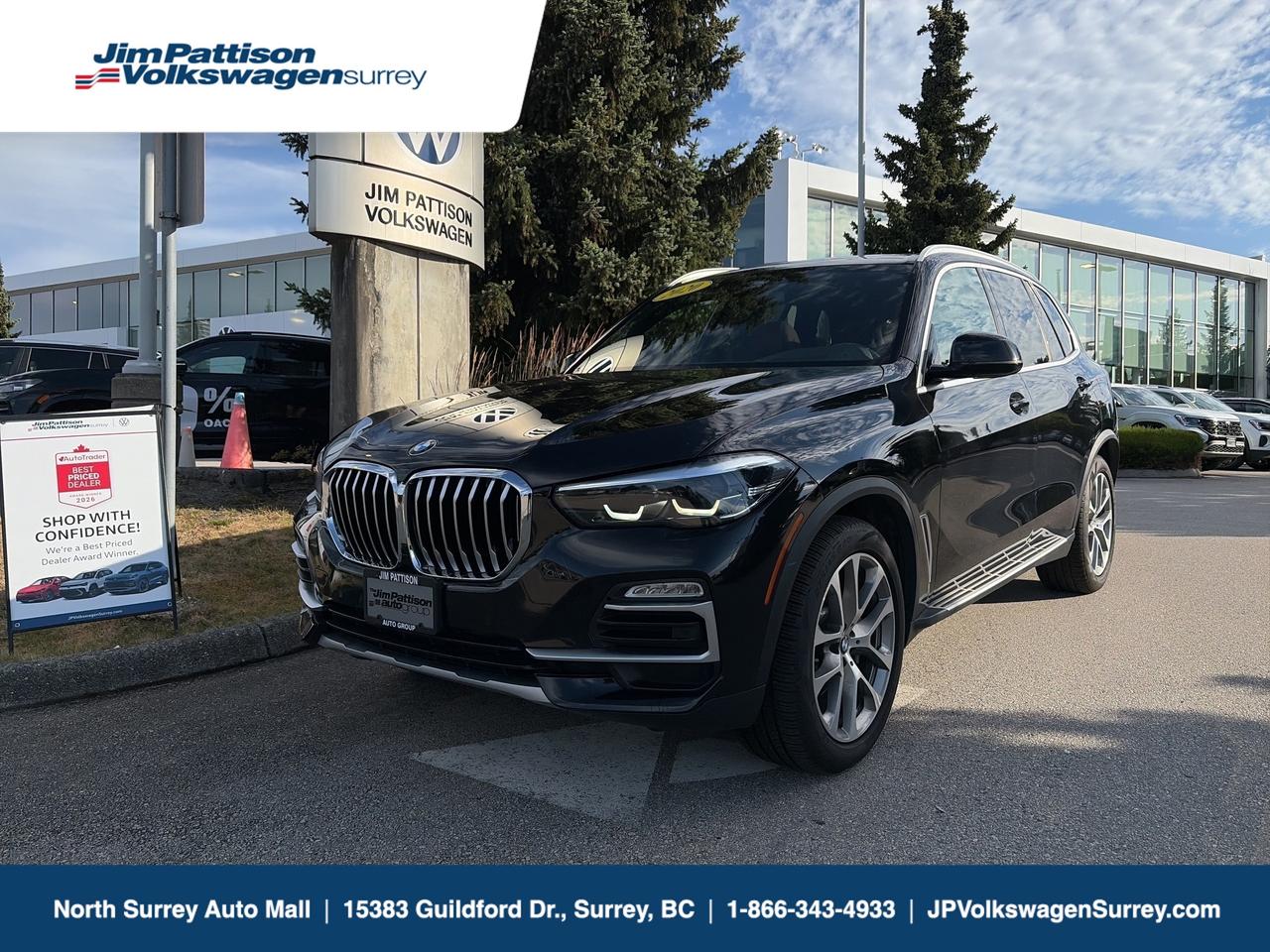With only 46,000 km, this 2020 BMW X5 xDrive40i carries the kind of history you want in a luxury vehicle  lightly driven, meticulously cared for, and still radiating that unmistakable BMW presence that turns every arrival into an entrance. The moment you see it, you feel that quiet pull in your chest the sense that this is more than a vehicle. Its an upgrade to your life.

Step inside and the world changes. The X5 surrounds you with premium leather, ambient lighting, and a cabin designed to make every drive feel intentional. The panoramic roof opens the sky above you, the digital cockpit responds with precision, and the craftsmanship reminds you why BMW is the benchmark everyone else tries to reach.

On the road, the xDrive40i is pure confidence. The turbocharged inlinesix delivers smooth, effortless power that feels alive under your right foot. BMWs intelligent allwheel drive grips Surreys wet streets with assurance, while the suspension balances athletic handling with refined comfort. Its the kind of drive that makes you take the long way home  just because it feels that good.

This X5 isnt simply transportation. Its a reward. A statement. A daily reminder that you chose something exceptional.

If youre ready to elevate your everyday, this 2020 BMW X5 xDrive40i is waiting for you  but it wont wait long.  
Feel the luxury. Feel the power. Make it yours. Book your test drive today and experience what true driving satisfaction feels like.

Price includes dealer administration fee ($695) and VSA transaction levy ($10). Finance placement fee ($495) if applicable, GST and PST are additional. D#31297 Contact us today. TEXT our sales team directly at (604) 265-9157