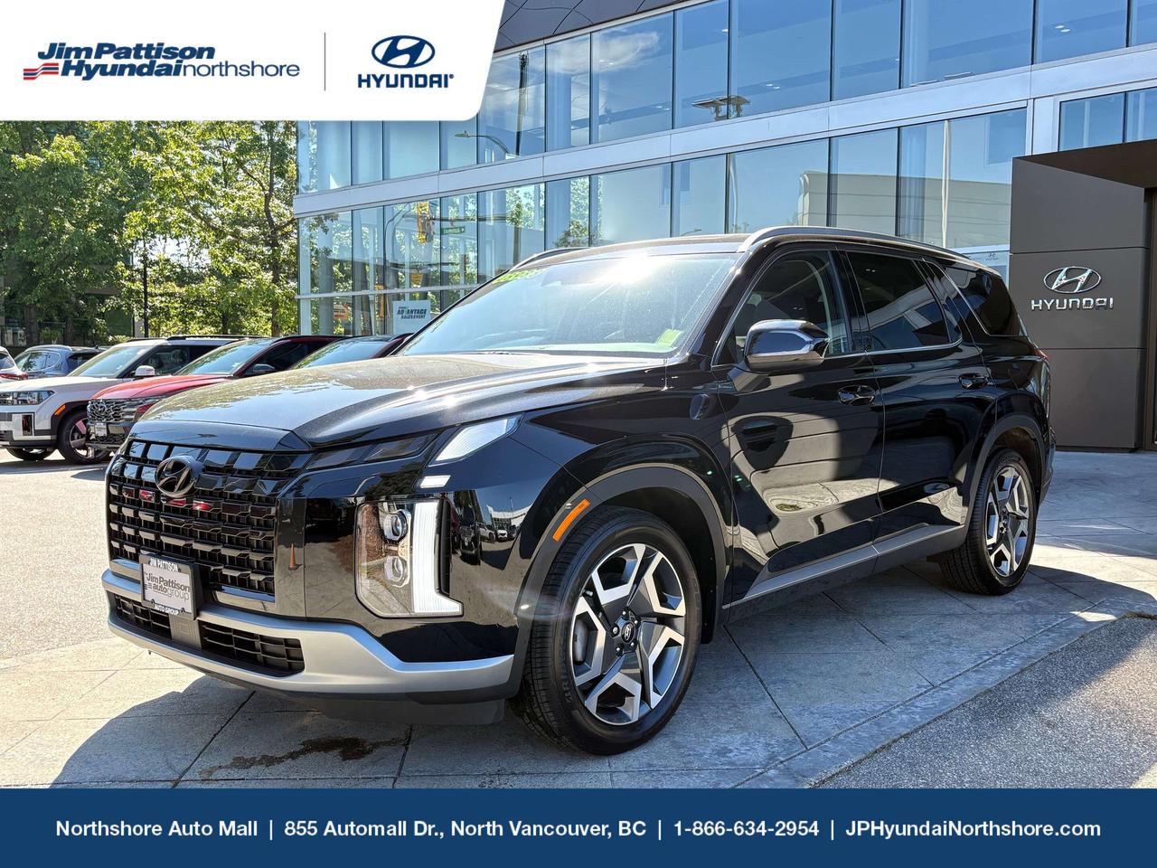 Enjoy premium comfort, advanced technology, and impressive versatility with the 2025 Hyundai Palisade Preferred. Powered by a reliable 3.8L V6 engine paired with an 8-speed automatic transmission, the Palisade delivers smooth, confident performance whether youre commuting, road-tripping, or tackling winter conditions with available HTRAC All-Wheel Drive. The spacious interior offers three rows of seating for up to eight passengers, making it an ideal SUV for growing families or anyone needing extra passenger and cargo space. Premium features include heated front and second-row seats, a heated steering wheel, power drivers seat, wireless Apple CarPlay&reg; & Android Auto, a large touchscreen infotainment system, multiple USB charging ports, and tri-zone automatic climate control to keep everyone comfortable. Hyundai SmartSense safety technologies come standard, including Forward Collision-Avoidance Assist, Blind-Spot Collision Warning, Lane Keeping Assist, Lane Following Assist, Rear Cross-Traffic Collision-Avoidance Assist, Adaptive Cruise Control, and more, giving you added confidence on every drive. With its bold exterior styling, refined cabin, outstanding practicality, and long list of premium features, the 2025 Hyundai Palisade Preferred is the perfect SUV for families, commuters, and adventure seekers alike. Price includes dealer administration fee ($595) and VSA transaction levy ($10). Finance placement fee ($595) if applicable, GST and PST are additional. D#6700