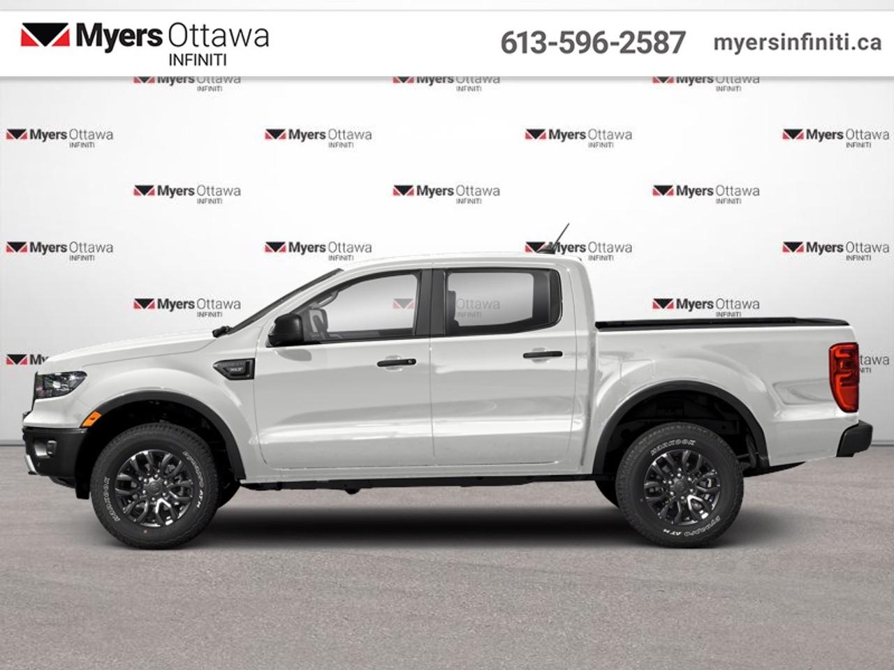 Compare at $27187 - Our Price is just $26395! <br> <br>Ready for any adventure, this impressive Ford Ranger offers a perfect blend of versatile and convenient features. This 2020 Ford Ranger is fresh on our lot in Ottawa.<br> <br>With astounding capability for its size, along with a refined and well thought out interior, this 2020 Ford Ranger is exactly what you have been looking for. Efficient, yet powerful and with a ton of helpful features, this amazing midsize truck is perfect for the urban worksite, while the plush interior and off-road capability make sure your weekend getaway is as far away as possible. In this 2020 Ford Ranger, the only thing that feels midsized is the footprint.<br> <br>This crew cab 4X4 pickup has 152,600 km. Its Oxford White in colour and is completely accident free based on the <a href=https://vhr.carfax.ca/?id=sT0lFVeUei/x34vBUwVtk+ji1LxdM3j3 target=_blank>CARFAX Report</a>. It has an Automatic transmission and is powered by a 270HP 2.3L 4 Cylinder Engine.<br> To view the original window sticker for this vehicle view this <a href=http://www.windowsticker.forddirect.com/windowsticker.pdf?vin=1FTER4FH8LLA12769 target=_blank>http://www.windowsticker.forddirect.com/windowsticker.pdf?vin=1FTER4FH8LLA12769</a>. <br/><br> <br>To apply right now for financing use this link: <a href=https://www.myersinfiniti.ca/finance/ target=_blank>https://www.myersinfiniti.ca/finance/</a><br> <br/>Buy this vehicle now for the lowest bi-weekly payment of <b>$247.69</b> with $0 down for 72 months @ 8.99% APR O.A.C. ( taxes included, and licensing fees ). See dealer for details. <br><br>*LIFETIME ENGINE TRANSMISSION WARRANTY NOT AVAILABLE ON VEHICLES WITH KMS EXCEEDING 140,000KM, VEHICLES 8 YEARS & OLDER, OR HIGHLINE BRAND VEHICLE(eg. BMW, INFINITI. CADILLAC, LEXUS...)<br> Come by and check out our fleet of 50+ used cars and trucks and 80+ new cars and trucks for sale in Ottawa.  o~o