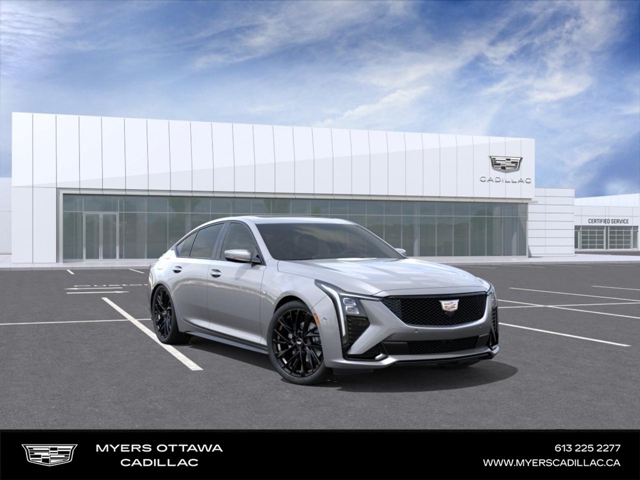 SPECIAL! EMPLOYEE PRICING ON NOW! Was $77470. Now $71257! $6213 discount until Aug 31!  <br> <br/>The 2026 Cadillac CT5 offers advanced safety and driver-assistance technologies that enhance control and peace of mind every time you get behind the wheel.<br> <br>The 2026 Cadillac CT5 sets a high bar for luxury midsize sedans by combining standout design, state-of-the-art technology and premium comfort. Inside, the cabin features upscale materials, an intuitive digital interface and supportive seating for driver and passengers alike. With its elegant styling, refined drive character and luxury-brand pedigree, the CT5 delivers an experience thats as polished as it is compelling.<br> <br>This Argent Silver Metallic sedan has an Automatic transmission and is powered by a 237HP 2.0L 4 Cylinder Engine. <br> <br> Our CT5s trim level is Sport. Built for performance and style, this CT5 Sport comes loaded with a unique front sport grille and rear spoiler, a thicker leather-wrapped steering wheel with magnesium paddle shifters, 18-way performance front bolstered seats, wireless device charging, adaptive remote start, park assist, dual zone climate control, a premium 15-speaker AKG audio system, blind spot detection and rear cross traffic alert. Style and technology flourish with exclusive aluminum wheels, signature LED lighting, heated power side mirrors, forward collision warning, a massive 33-inch touchscreen with voice recognition thats paired with wireless Apple CarPlay, Android Auto, SiriusXM, 5G Wi-Fi hotspot and a HD rear vision camera plus much more. This vehicle has been upgraded with the following features: Leather Seats, Sunroof.<br><br> <br/>Weve discounted this vehicle $6213. See dealer for details. <br><br> o~o