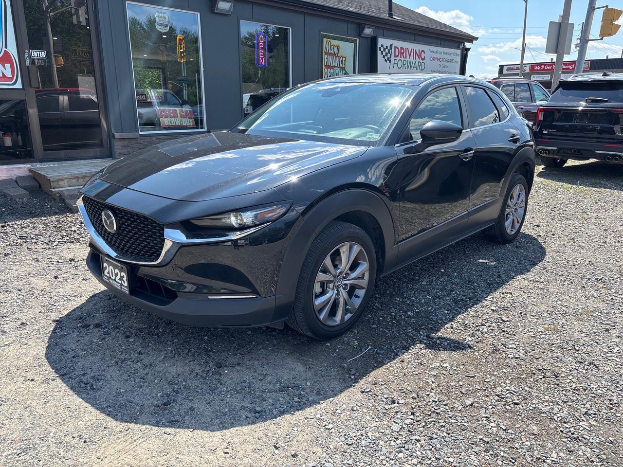 THIS 2023 MAZDA CX-30 GS AWD IS FULLY LOADED AND COMES WITH AN EXTRA SET OF WINTER TIRES AND RIMS, CORROSION PROTECTION AS WELL AS TRANFERRABLE MAZDA EXTENDED WARRANTY...FINANCING AVAILABLE!