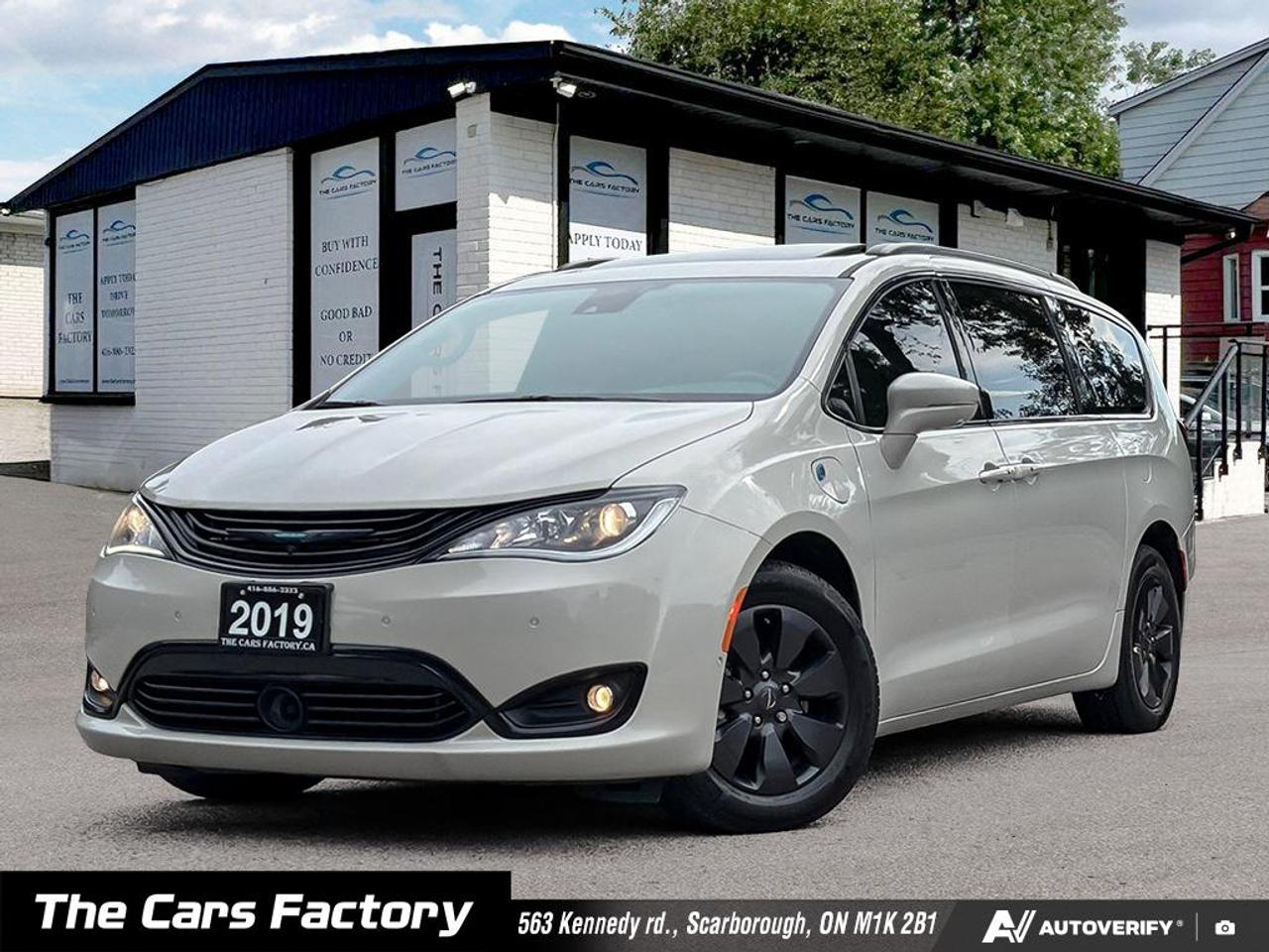 <p class=isSelectedEnd><strong>2019 CHRYSLER PACIFICA HYBRID LIMITED | 95,582 KM | 1 OWNER | NO ACCIDENTS </strong><strong>LUXURY &bull; FAMILY &bull; HYBRID EFFICIENCY</strong></p><p class=isSelectedEnd>Meet this <strong>beautiful 2019 Chrysler Pacifica Hybrid Limited</strong>, finished in <strong>Gray over Black Leather</strong>, with only <strong>95,582 KM</strong> and a <strong>1-owner, no-accident history</strong>.</p><p class=isSelectedEnd>This is not your ordinary minivan. The <strong>Limited</strong> trim brings together premium luxury, advanced technology, incredible versatility and the efficiency of a <strong>Plug-In Hybrid</strong> powertrain.</p><h3><strong>LOADED WITH PREMIUM FEATURES</strong></h3><p class=isSelectedEnd><strong>7-PASSENGER &bull; PLUG-IN HYBRID &bull; LEATHER &bull; PANORAMIC ROOF</strong></p><ul data-spread=false><li>Premium Black Leather Interior</li><li>Heated Front Seats</li><li>Heated Steering Wheel</li><li>Panoramic Sunroof</li><li>Navigation</li><li>360&deg; Surround-View Camera</li><li>Backup Camera</li><li>Adaptive Cruise Control</li><li>Power Sliding Doors</li><li>Power Liftgate</li><li>Dual DVD Rear Entertainment System</li><li>Stow &rsquo;n Go Seating</li><li>Tri-Zone Automatic Climate Control</li><li>Remote Start</li><li>Push-Button Start</li><li>Keyless Entry</li><li>Driver Memory Seat</li><li>Premium Audio System</li><li>Uconnect Touchscreen</li><li>Bluetooth Connectivity</li><li>Alloy Wheels</li><li>Fog Lamps</li><li>Rear Climate Controls</li><li>Power Accessories</li><li>And Much More!</li></ul><h3><strong>THE PERFECT FAMILY VEHICLE</strong></h3><p class=isSelectedEnd>Enjoy the comfort and space of a <strong>7-passenger luxury minivan</strong> with the added benefit of <strong>Plug-In Hybrid technology</strong>. Whether youre commuting through the city, taking the kids to school or heading out on a road trip, the Pacifica Hybrid gives you the space and versatility you need while helping reduce fuel consumption.</p><h3><strong>THE DETAILS THAT MATTER</strong></h3><p class=isSelectedEnd><strong>95,582 KM</strong><br><strong>1 OWNER</strong><br><strong>NO ACCIDENTS</strong><br><strong>LIMITED TRIM</strong><br><strong>PLUG-IN HYBRID</strong><br><strong>7 PASSENGER</strong><br><strong>FULLY LOADED</strong><br><strong>GRAY ON BLACK LEATHER</strong></p><p class=isSelectedEnd>A rare opportunity to own one of Chryslers most luxurious and versatile family vehicles &mdash; <strong>loaded with the features you want and ready for its next owner.</strong></p><p class=isSelectedEnd><strong>FINANCING AVAILABLE</strong><br><strong>TRADE-INS WELCOME</strong></p><p class=isSelectedEnd><strong>THE CARS FACTORY</strong><br>563 Kennedy Rd, Scarborough, ON<br><strong>By Appointment</strong></p><p><em>Equipment and specifications should be verified in person.</em></p><p data-start=1330 data-end=1360>Available for $29,990 cash, or financed from $27,990 (6.99% O.A.C., finance fee applies).</p><p data-start=1330 data-end=1360>Welcome to The Cars Factory!</p><p data-start=1362 data-end=1444>Your Premier Destination for Quality Pre-Owned Vehicles in Scarborough, Ontario!</p><p data-start=1446 data-end=1579>Located at 563 Kennedy Rd., Scarborough, Ontario, Canada</p><p data-start=1446 data-end=1579>Appointments Available &ndash; Personalized, hassle-free service just for you!</p><p data-start=1581 data-end=2010>CERTIFIED VEHICLES YOU CAN TRUST!<br data-start=1614 data-end=1617>Drive with confidence knowing your vehicle has passed our comprehensive safety inspection &ndash; going above and beyond industry standards! We also include a fresh oil change and professional detailing before your car hits the road.<br data-start=1844 data-end=1847>Certification Package available for only $899.<br data-start=1893 data-end=1896>Note: Vehicles are not drivable unless certified and e-tested. All trade-ins welcome! Taxes and licensing extra.</p><p data-start=2012 data-end=2293>EASY FINANCING &ndash; APPROVALS MADE SIMPLE!<br data-start=2051 data-end=2054>No credit? New to Canada? Struggling with past credit history? We specialize in getting you approved! Our expert finance team will work with you no matter your situation &ndash; whether it&rsquo;s a history of bankruptcy, collections, or bad credit.</p><ul data-start=2295 data-end=2448><li data-start=2295 data-end=2345><p data-start=2297 data-end=2345>On-the-spot financing &ndash; Get approved instantly</p></li><li data-start=2346 data-end=2392><p data-start=2348 data-end=2392>Bad credit? You&rsquo;re still likely to qualify</p></li><li data-start=2393 data-end=2448><p data-start=2395 data-end=2448>Take control and start rebuilding your credit today</p></li></ul><p data-start=2450 data-end=2511>Please note: Financing is subject to an administrative fee.</p><p data-start=2513 data-end=2803>PEACE OF MIND WITH EXTENDED WARRANTIES!<br data-start=2552 data-end=2555>Don&rsquo;t leave your vehicle&rsquo;s future to chance! Protect your investment with an eligible extended warranty. We offer customizable coverage options that give you the peace of mind you deserve. Speak with our team to find the best plan for your needs!</p><p data-start=2805 data-end=3070>NO-HAGGLE PRICING &ndash; THE BEST DEAL, GUARANTEED!<br data-start=2851 data-end=2854>The Cars Factory ensures you get the best price from day one! With no-haggle pricing and constant market monitoring, we guarantee you&rsquo;re always getting an unbeatable deal. No surprises, no stress &ndash; just pure value!</p><p data-start=3072 data-end=3102>Why Choose The Cars Factory?</p><p data-start=3104 data-end=3352>At The Cars Factory, we put quality, transparency, and customer satisfaction at the forefront of everything we do. Our goal is to deliver the best experience for every customer, with a focus on making your car-buying journey smooth and enjoyable.</p><p data-start=3354 data-end=3500>Book your appointment today and discover why The Cars Factory is the smart choice for your next vehicle! Don&rsquo;t miss out on our unbeatable deals!</p><hr data-start=3502 data-end=3507><p>&nbsp;<span data-start=3509 data-end=3524>Disclaimer:</span> All vehicles are subject to HST, licensing fees, and a $22 OMVIC fee.</p>