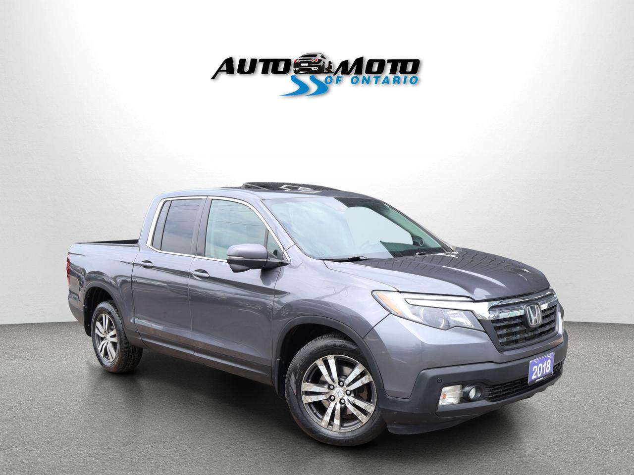 Used 2018 Honda Ridgeline EX-L CREW AWD CERTIFIED *HONDA MAINTAIN*2nd WINTER* CAMERA BLUETOOTH LEATHER HEATED SEATS SUNROOF CRUISE ALLOYS for sale in Burlington, ON