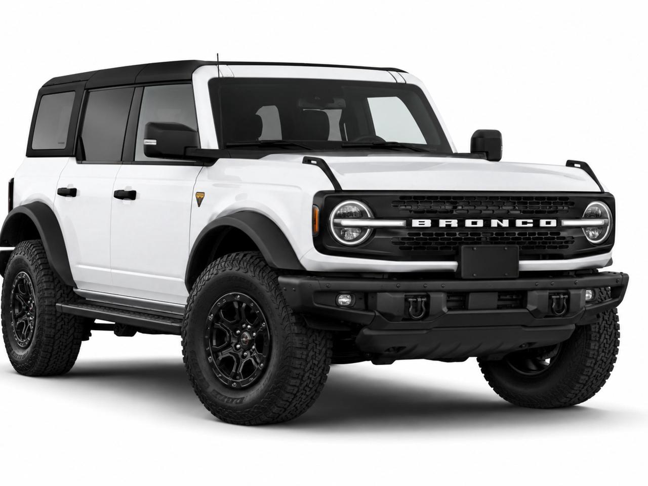 The 2026 Ford Bronco Badlands in Oxford White is built for those who demand genuine off-road capability without sacrificing comfort or technology. Equipped with the powerful 2.7L EcoBoost V6 making 332A+ spec upgrades, a Shadow Black Painted Hard Top, Ford Performance Heavy-Duty Modular Front Bumper, and the Black Appearance Package, this Bronco stands apart from a standard build right from the factory.

- 2.7L EcoBoost 6-cylinder with Automatic 4WD  serious power for on- and off-road driving
- Ford Performance Heavy-Duty Modular Front Bumper  factory-fitted trail-ready protection
- Shadow Black Painted Hard Top (Package 43J)  aggressive styling with all-weather coverage
- Black Appearance Package  blacked-out exterior trim for a bold, cohesive look
- Ford Connectivity Pack (7-Year One-Time Purchase)  connected navigation with live traffic and predictive routing
- BLIS Blind Spot Information System + Cross-Traffic Alert + Driver Monitoring  a full suite of active safety tech
- Heated Leather Steering Wheel and Voice-Activated Dual Zone Climate Control  comfort where it counts
- Engine Block Heater included  ready for Canadian winters from day one

Merit Ford Sales is here to help you get behind the wheel of this Bronco. Reserve it online, start your purchase, or contact us with any questions. Book a test drive appointment today and experience what this Badlands build is all about.
