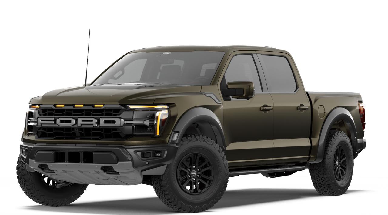 The 2026 Ford F-150 Raptor in Shelter Green is built for those who use their truck rather than just look at it. Equipped with the high-output 3.5L EcoBoost V6, 4WD, and a premium 801A package with Twin Panel Moonroof, Tough Bed Spray-In Bedliner, and Ford Connectivity Package, this Raptor is ready for whatever you throw at it  straight off the lot with only 12 km.

- High-Output 3.5L EcoBoost V6 with automatic transmission and 4WD  serious power with trail-ready capability
- Twin Panel Moonroof (Package 43V)  a standout addition on this specific build
- Tough Bed Spray-In Bedliner (96W)  work-ready protection thats already done for you
- Ford Connectivity Package (76D)  7-year prepaid connected services included
- Drivers Side SecuriCode Keyless-Entry Keypad (67Q)  convenient access without fumbling for keys
- Head-Up Display and Adaptive Cruise Control  long-haul comfort and situational awareness
- Ford Co-Pilot360 suite  Blind Spot Information System, Cross-Traffic Alert with Reverse Brake Assist, Front and Rear Parking Sensors, and Aerial View Camera System
- Heated Leather/Metal-Look Steering Wheel, Voice-Activated Dual-Zone Auto Climate, and Connected Navigation  a refined interior that matches the trucks performance credentials

Available now at Merit Ford Sales. Reserve this Raptor online, start your purchase, or contact us to book a test drive  our team is ready to walk you through every detail and get you behind the wheel.