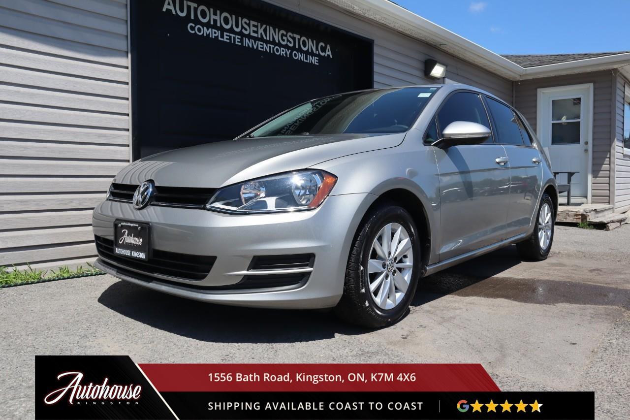 <p><strong>2016 Volkswagen Golf 1.8 TSI Trendline Manual</strong><span style=color:rgba( 0 , 0 , 0 , 0.9 )> - featuring a 1.8-liter turbocharged inline-4 TSI delivering a precise 5-speed manual transmission with front-wheel drive, <strong>achieving an estimated 8.9 L/100km city and 6.5 L/100km highway fuel efficiency.</strong> The Trendline trim showcases Volkswagen's timeless design with halogen headlights, body-coloured door handles and mirrors, and 15-inch steel wheels with wheel covers. Inside the refined cabin, premium cloth seating includes 6-way manual driver seat, 4-way manual passenger seat, leather-wrapped steering wheel, Climatic single-zone manual climate control, and Composition Media 5.8-inch touchscreen with Bluetooth streaming, USB connectivity, and an 8-speaker audio system. Standard safety features include Intelligent Crash Response System, electronic stability control, Anti-Slip Regulation, Electronic Differential Lock, power windows with driver one-touch auto-down, power door locks with remote keyless entry, and so much more!</span></p>