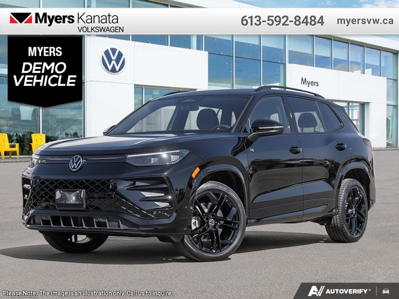 <b>Sunroof,  Power Liftgate,  Wireless Charging,  Heated Seats,  Heated Steering Wheel!</b><br> <br> The 2026 Volkswagen Tiguan combines thoughtful innovation, upscale design and practical character into a compelling choice in the compact SUV segment.<br> <br>From the outside, the 2026 Volkswagen Tiguan makes a bold impression with its upright proportions, sharp body lines and modern lighting elements that reflect Volkswagens evolving design language. Inside, the cabin highlights quality materials, intuitive connectivity and seating designed to comfortably accommodate passengers and gear. With its refined look, intelligent features and Volkswagens reputation for engineering, the Tiguan delivers a well-balanced and engaging compact SUV experience.<br> <br>This Dp Blk Prl SUV has an Automatic transmission and is powered by a 201HP 2.0L 4 Cylinder Engine. <br> <br> Our Tiguans trim level is Comfortline R-Line Black Edition. This trim rewards you with a dual-panel sunroof and blacked out exterior styling, along with other standard features like heated front seats with a heated steering wheel, a power liftgate for rear cargo access, adaptive cruise control, remote engine start, wireless device charging, and a 12.9-inch infotainment screen with wireless Apple CarPlay and Android Auto. Safety features also include lane keep assist with lane departure warning, collision mitigation, blind spot alert, and front and rear parking sensors. This vehicle has been upgraded with the following features: Sunroof, Power Liftgate, Wireless Charging, Heated Seats, Heated Steering Wheel, Adaptive Cruise Control, Remote Start. This is a demonstrator vehicle driven by a member of our staff, so we can offer a great deal on it.<br><br> <br>To apply right now for financing use this link: <a href=https://www.myersvw.ca/financing-request/ target=_blank>https://www.myersvw.ca/financing-request/</a><br> <br/><br>Call one of our experienced Sales Representatives today and book your very own test drive! Why buy from us? Move with the Myers Automotive Group since 1942! We take all trade-ins - Appraisers on site!<br> Come by and check out our fleet of 30+ used cars and trucks and 140+ new cars and trucks for sale in Kanata.  o~o