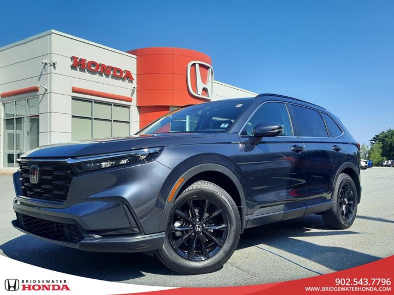 2025 Honda CR-V Sport AWD | Honda Certified | One Owner | Off-LeaseIf youre looking for a modern SUV that delivers outstanding comfort, advanced technology, and Hondas legendary reliability, this 2025 Honda CR-V Sport AWD is an excellent choice. With 39,537 km, this Honda Certified CR-V has been well cared for by one owner and has just returned from lease. Originally from the Annapolis Valley, it has been dealer maintained from new and is ready for many more kilometres of dependable driving.Finished in a striking Blue exterior with a Black interior, this CR-V Sport offers a refined driving experience with its efficient 1.5L turbocharged engine, smooth CVT automatic transmission, and confident Real Time AWD system. Whether youre commuting through Bridgewater, exploring Nova Scotias South Shore, or heading out on a weekend road trip, this CR-V is built to handle it all comfortably.Features Youll AppreciateThe CR-V Sport is packed with features designed to make every drive more comfortable, convenient, and enjoyable.Stay warm on cold Nova Scotia mornings with heated front seats and a heated steering wheel.Enjoy seamless smartphone connectivity with Apple CarPlay® and Android Auto .Start your vehicle before you head outside using remote engine start.Find your perfect driving position with the power-adjustable drivers seat.Keep everyone comfortable with dual-zone automatic climate control.Change lanes with added confidence thanks to the Blind Spot Information System and Rear Cross Traffic Monitor.Back into parking spaces with ease using the multi-angle rearview camera.Honda Sensing® driver-assist technologies help provide added confidence on every trip with features designed to help keep you aware of your surroundings.Buy With ConfidenceEvery pre-owned vehicle at Bridgewater Honda includes:Fresh Oil ChangeNova Scotia Motor Vehicle Inspection (MVI)Comprehensive Safety InspectionProfessional Interior & Exterior DetailCARFAX Vehicle History ReportFull Tank of FuelComplete Reconditioning as RequiredRecent Reconditioning Includes:Front brake service completedRear brake service completedNew battery installedThis CR-V is a one-owner, off-lease vehicle that has been dealer maintained since new. It comes with a clean CARFAX report, giving you added confidence in its history and care.Honda CertifiedAs a Honda Certified Pre-Owned vehicle, this CR-V has passed Hondas rigorous inspection process and meets strict standards for quality and condition. Honda Certified vehicles offer valuable benefits that provide extra peace of mind, making ownership even more rewarding.Financing Made EasyAt Bridgewater Honda, we offer financing solutions for all credit situations. Whether youre purchasing your first vehicle, upgrading your current ride, or rebuilding your credit, our finance specialists are here to help you find a payment plan that works for you.Why Buy from Bridgewater Honda?At Bridgewater Honda, were proud to serve drivers from Bridgewater, the South Shore, the Annapolis Valley, and across Nova Scotia. Our team is committed to providing exceptional customer service, high-quality pre-owned vehicles, and a transparent, hassle-free buying experience. If youre searching for Used Cars in Bridgewater or a Used Honda in Nova Scotia, this Honda Certified CR-V Sport is an excellent opportunity.Book Your Test Drive TodayThis exceptionally clean 2025 Honda CR-V Sport AWD wont stay on our lot for long.Book your test drive, reserve it online, or apply for financing today at Bridgewater Honda.