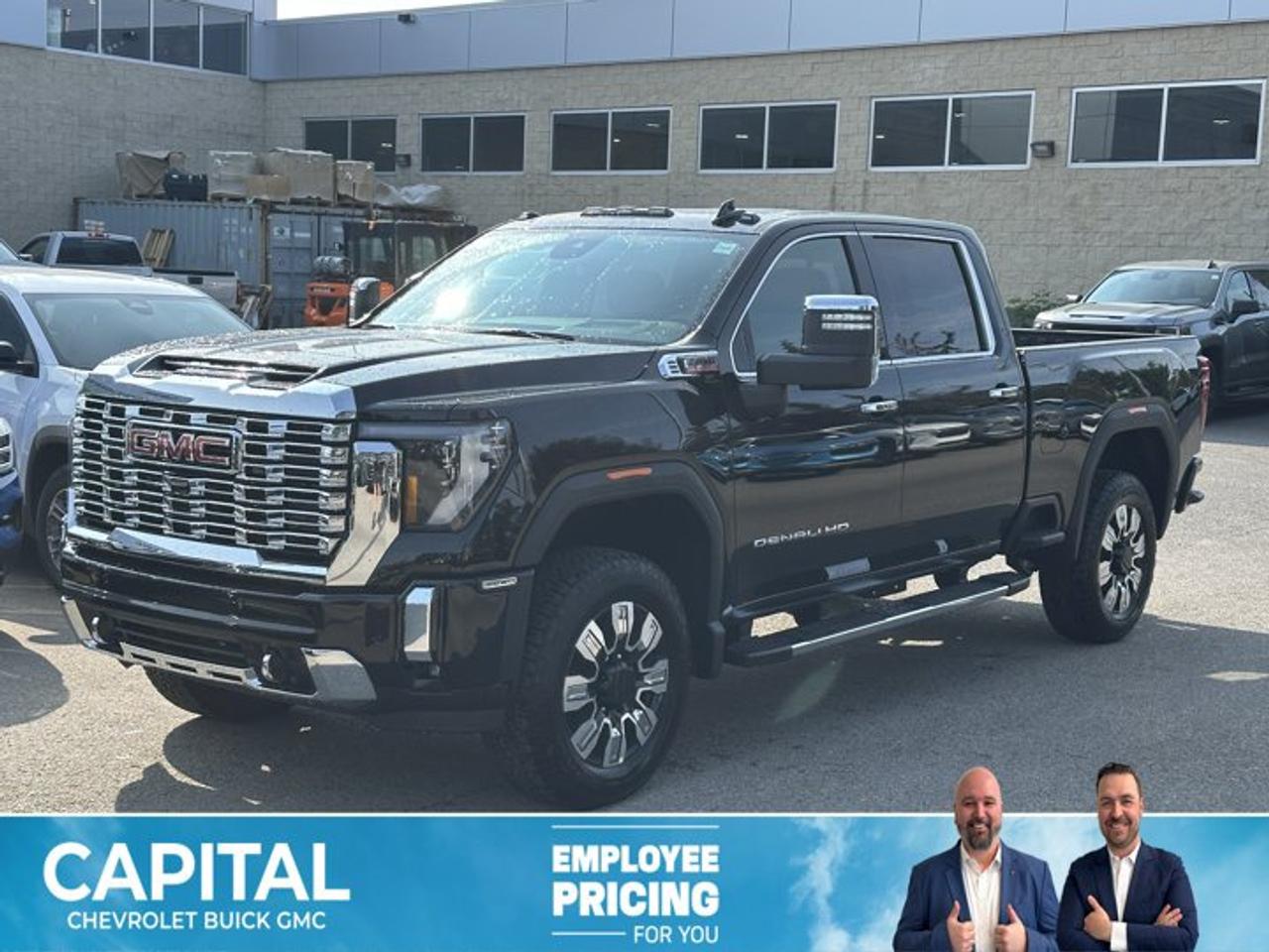 This GMC Sierra 3500HD delivers a Turbocharged Diesel V8 6.6L/ engine powering this Automatic transmission. ENGINE, DURAMAX 6.6L TURBO-DIESEL V8, B20-DIESEL COMPATIBLE (470 hp [350.5 kW] @ 2800 rpm, 975 lb-ft of torque [1322 Nm] @ 1600 rpm) (Includes (K05) engine block heater.), Wireless phone projection for Apple CarPlay and Android Auto, Wireless Charging.*This GMC Sierra 3500HD Comes Equipped with These Options *Wipers, front rain-sensing, Windows, power rear, express down, Window, power, rear sliding with rear defogger, Window, power front, passenger express up/down, Window, power front, drivers express up/down, Wi-Fi Hotspot capable (Terms and limitations apply. See onstar.com or dealer for details.), Wheels, 20 (50.8 cm) Ultra-bright machined wheels with bright chrome inserts with Black painted pockets (Requires single rear wheels.), Wheelhouse liners, rear (Not available with dual rear wheel models.), USB Ports, 2, Charge/Data ports located inside centre console, USB Ports, 2 (first row) located on console.* Stop By Today *A short visit to Capital Chevrolet Buick GMC Inc. located at 13103 Lake Fraser Drive SE, Calgary, AB T2J 3H5 can get you a reliable Sierra 3500HD today!