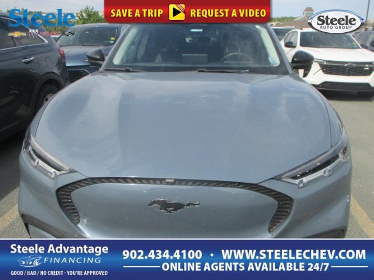Discover fully electric driving in this 2023 Ford Mustang Mach-E Select, now available at Steele Chevrolet Buick GMC in Dartmouth. Finished in Blue with four doors and rear-wheel drive, this used SUV blends sporty character with everyday practicality. With 63,700 km, it offers modern EV performance, smooth automatic operation, and the quiet confidence that makes every drive feel refined.As a fully electric SUV, the 2023 Ford Mustang Mach-E Select stands out with instant torque, low running costs, and an impressive driving range. Its sleek profile, spacious cabin, and practical hatchback design make it a smart fit for commuting, errands, and weekend travel around Nova Scotia. This is an EV that brings together style, usability, and strong road manners.FEATURES OF THE Mustang Mach-E SelectFully electric rear-wheel drive SUVFour-door design adds daily practicalityAutomatic operation for smooth drivingBlue exterior adds clean visual appealELECTRIC VEHICLE FEATURESFully electric power for zero tailpipe emissionsImpressive driving range for daily flexibilityInstant torque delivery for brisk accelerationRegenerative braking helps recover driving energyADVANCED SAFETY FEATURESRearview camera supports easier reversingMultiple airbags help support occupant safetyElectronic stability control aids secure handlingTraction management helps in changing conditionsPERFORMANCE AND EFFICIENCYRear-wheel drive delivers balanced road feelElectric powertrain responds with smooth accelerationAutomatic transmission keeps driving simpleEfficient EV design lowers fuel station visitsCOMFORT AND CONVENIENCEFour doors provide easy passenger accessQuiet electric drive improves cabin comfortSpacious interior supports daily versatilityPractical SUV layout suits family travelTECHNOLOGY AND CONNECTIVITYDigital displays present key driving informationEV data helps monitor range needsModern interface supports everyday usabilityConvenient controls simplify driver interactionCARGO SPACESUV body style adds useful cargo flexibilityRear hatch opening supports easier loadingCabin layout balances people and gearIdeal space for errands or tripsAWARDS & RECOGNITIONSUtility Vehicle of the Year, North American Car, Truck and Utility Vehicle of the Year, 2021Best Electric Utility Vehicle, Automobile Journalists Association of Canada, 2022WHAT OTHER OWNERS LIKESmooth and quiet fully electric drivingStrong acceleration from instant electric torqueUseful cargo room for daily lifeImpressive range for regular commutingThe 2023 Ford Mustang Mach-E Select brings a fresh approach to SUV driving by combining all-electric performance with practical everyday use. Rear-wheel drive gives it a composed and engaging feel on the road, while the automatic setup keeps every trip easy. Whether you are navigating city streets in Dartmouth or heading out on the highway, this EV delivers a calm, responsive, and modern drive.Its Blue exterior adds a clean and confident look that suits the Mach-Es athletic shape. The four-door configuration makes access simple for passengers, while the SUV format gives you the versatility many drivers want for active lifestyles. The fully electric powertrain also helps reduce stops for fuel, making ownership easier for drivers ready to move into electric mobility.Inside, the layout is designed to support daily comfort and practical use. The quiet nature of electric driving helps create a more relaxed cabin experience, especially during longer trips. With 63,700 km, this used 2023 Ford Mustang Mach-E Select continues to offer the innovation and convenience that have made it a popular choice among EV shoppers seeking range, flexibility, and a modern driving experience.For drivers looking for a fully electric SUV with impressive range, distinctive design, and the trusted support of Steele Chevrolet Buick GMC in Dartmouth, this 2023 Ford Mustang Mach-E Select deserves a close look. It is efficient, versatile, and ready to bring all-electric capability to your everyday routine.This 2023 Ford Mustang Mach-E Selects VIN is: 3FMTK1RM0PMA42576 .