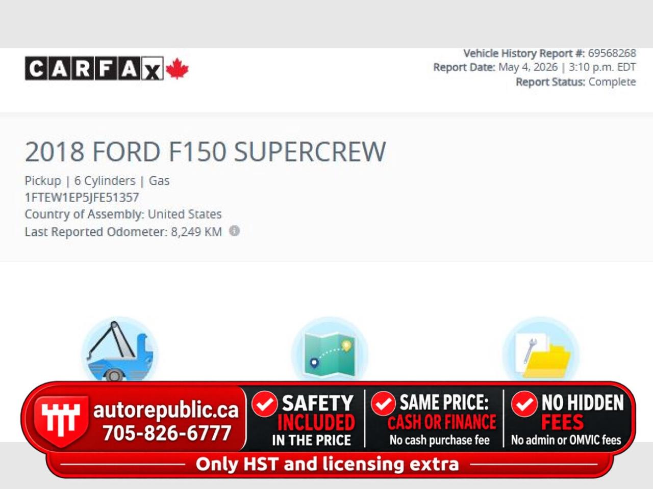 2018 Ford F-150 XLT Certified Only 92k kms Well Maintained Photo