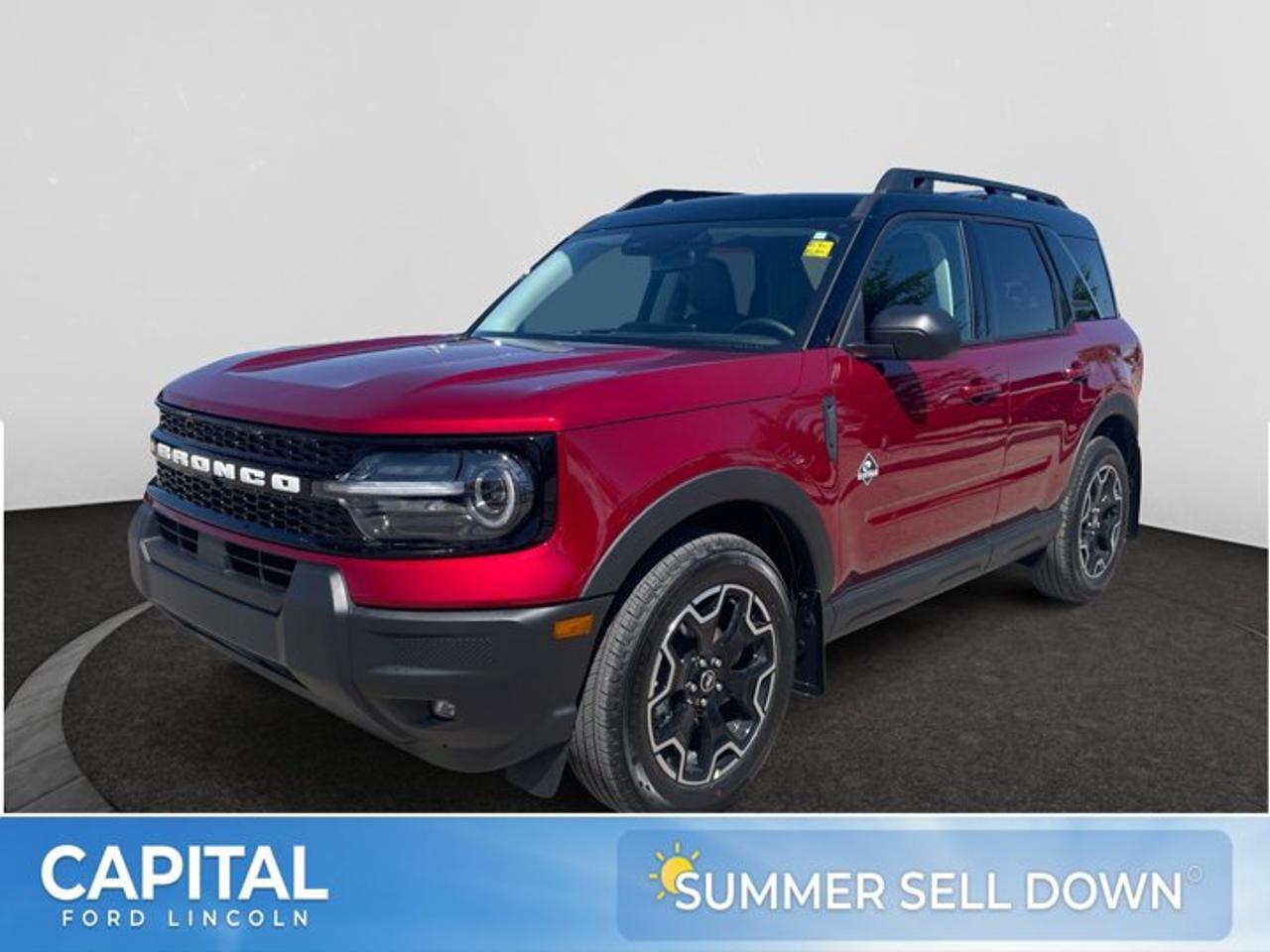This Ford Bronco Sport boasts a Intercooled Turbo Regular Unleaded I-3 1.5 L/91 engine powering this Automatic transmission. TRANSMISSION: 8-SPEED AUTOMATIC, RUBY RED METALLIC TINTED CLEARCOAT, MINI SPARE STEEL WHEEL.* This Ford Bronco Sport Features the Following Options *FRONT & REAR FLOOR LINERS W/O CARPET MATS, EQUIPMENT GROUP 300A, ENGINE: 1.5L ECOBOOST, ENGINE BLOCK HEATER, EBONY/ROAST, PREMIUM TRIMMED HTD FRONT BUCKET SEATS, Wheels: 18 Ebony Black-Painted Aluminum -inc: Machined-faced, Voice Activated Dual Zone Front Automatic Air Conditioning, Trip Computer, Transmission w/Driver Selectable Mode, Tires: 225/60R18 All-Season BSW.* Visit Us Today *Stop by Capital Ford Lincoln located at 1201 Pasqua St North, Regina, SK S4X 4P7 for a quick visit and a great vehicle!Check out this vehicles pictures, features, options and specs, and let us know if you have any questions. Helping find the perfect vehicle FOR YOU is our only priority.P.S...Sometimes texting is easier. Text (or call) 306-994-3121 for fast answers at your fingertips!Dealer License #307287