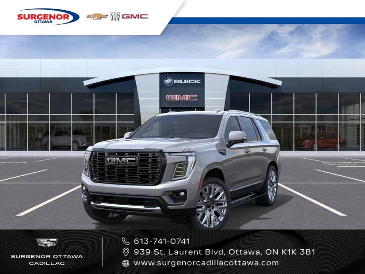 <p>Experience the epitome of luxury with the 2026 GMC Yukon Denali Ultimate in a stunning gray finish. This formidable SUV combines a powerful 4x4 drivetrain with exceptional handling for those who demand both style and performance.</p><p>The Yukon Denali Ultimate showcases a commanding presence with its large body and distinctive styling. Step inside to discover an interior where comfort meets sophistication, boasting Woodland Mahogany full grain leather seats complemented by meticulous attention to detail throughout the cabin. The spacious third row ensures ample room for passengers, while the sunroof/moonroof invites you to enjoy the open skies.</p><p>Stay connected with the advanced 16.8-inch diagonal Premium GMC Infotainment System, featuring state-of-the-art connectivity, hands-free technology, and Google built-in compatibility. Safety and convenience are prioritized with a suite of sophisticated features, including a backup camera, lane assist, automatic parking, and more, ensuring peace of mind behind the wheel.</p><p>Designed for discerning families or adventurers who appreciate luxury and cutting-edge technology, this Yukon Denali Ultimate is perfect for you. Dont miss your chance to experience this exceptional vehiclecontact Surgenor Chevrolet Buick GMC Cadillac today for more information!</p>