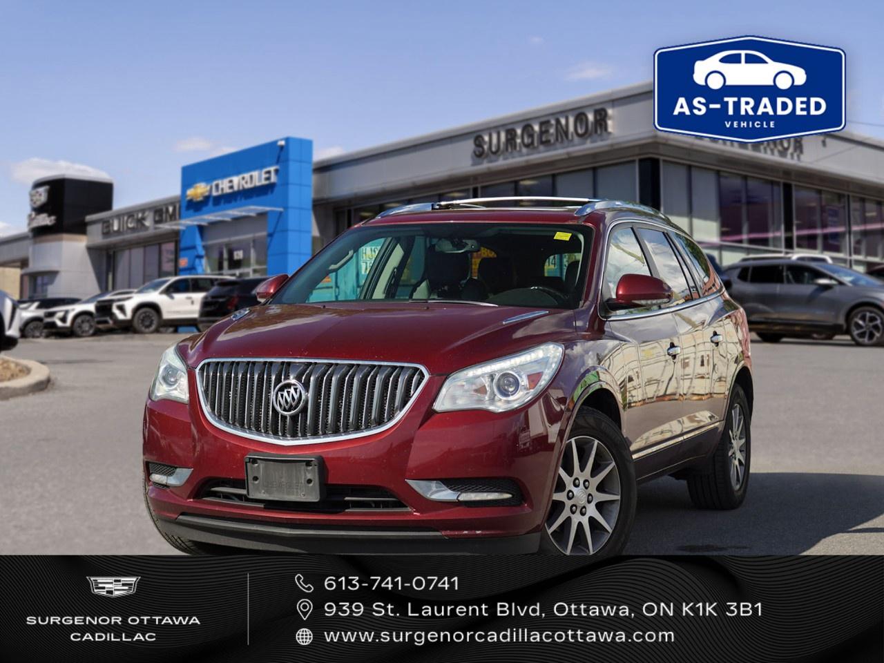 <p>The 2016 Buick Enclave AWD 4dr Leather in a captivating color awaits you at Surgenor Chevrolet Buick GMC Cadillac. This all-wheel-drive SUV offers remarkable handling capabilities that inspire confidence in any driving condition.</p><p>The Buick Enclave exudes elegance with its enriched styling and admirable dimensions. Inside, you'll find a sumptuous black interior featuring a leather steering wheel and heated front seats, providing both comfort and class. The third-row seating ensures enough space for family or friends, making those longer journeys even more enjoyable.</p><p>The technological prowess of this SUV is evident with its suite of smart features. Enjoy the convenience of keyless entry, remote start, and advanced amenities like a backup camera, Bluetooth connectivity, and a Wi-Fi hotspot. Safety is paramount, with lane assist and parking sensors enhancing your driving experience.</p><p>Perfect for families or individuals who prioritize comfort and advanced features in their daily travels, the 2016 Buick Enclave is an opportunity not to be missed. Reach out to Surgenor Chevrolet Buick GMC Cadillac today for more insights into how this versatile SUV can fit seamlessly into your lifestyle.</p>