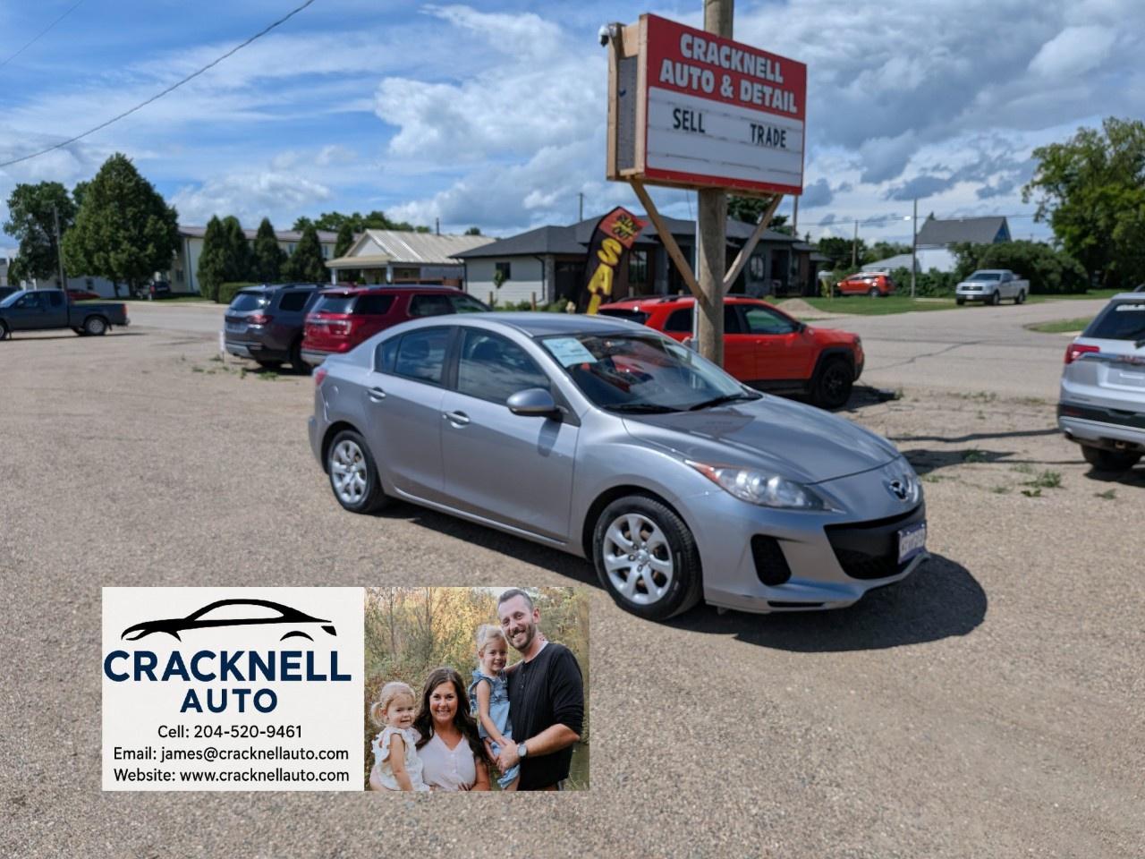 <p><em>2012 Mazda 3 Manual- Reliable and Efficient Daily Driver!</em></p><p><em>﻿</em><span style=color:rgb( 15 , 15 , 15 )>Located in Carberry, but capable of bringing to Brandon. Priced to Sell!</span></p><ul><li><p>Only 110,000kms</p></li><li><p>Efficient Performance</p></li><li><p>Fuel-efficient engine for cost-effective commuting.</p></li><li><p>Well-designed cabin with practical and user-friendly features.</p></li><li><p>Comfortable seating for both driver and passengers.</p></li><li><p>Practical Design:</p></li><li><p>Ample cargo space for everyday needs.</p></li><li><p>Easy to maneuver and park, ideal for city driving.</p></li><li><p>Infotainment and Connectivity:</p></li><li><p>AM/FM radio and CD player.</p></li><li><p>AUX input for connecting your devices.</p></li><li><p>50MPG</p></li></ul><p></p><p>Warranty Available /Trades Welcome /<span style=color:rgb( 15 , 15 , 15 )>delivery available.</span></p><p>Call/Text<u> 204-520-9461</u></p><p>Dealer #5905</p><p><strong>Vehicle available for dealer trading</strong></p><p>Treaty cards accepted - 7 Day insurances available meaning you can drive home the same day even if MPI is closed (good for weekends and after hours)</p>